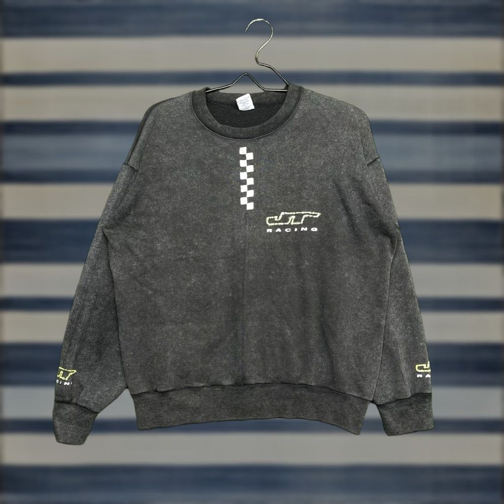 Vintage JT Racing Sweatshirt Mens Large Gray Crewneck Pullover 90s Vintage 00s Casual Moto X Logo Embroidered Mens Large Gray Size US L / EU 52-54 / 3 - 1 Thumbnail