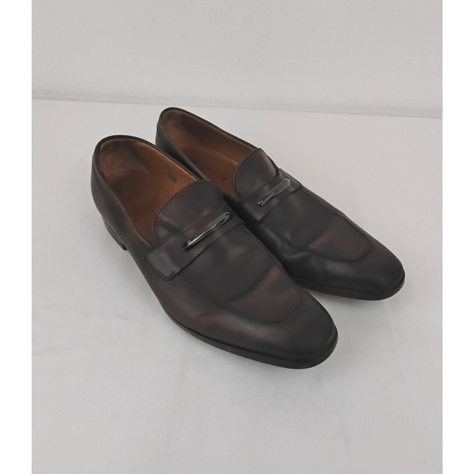 Hugo Boss Hugo Boss Dress Shoes Men's 9 Brown Leather Penny Loafer Size US 9 / EU 42 - 2 Thumbnail