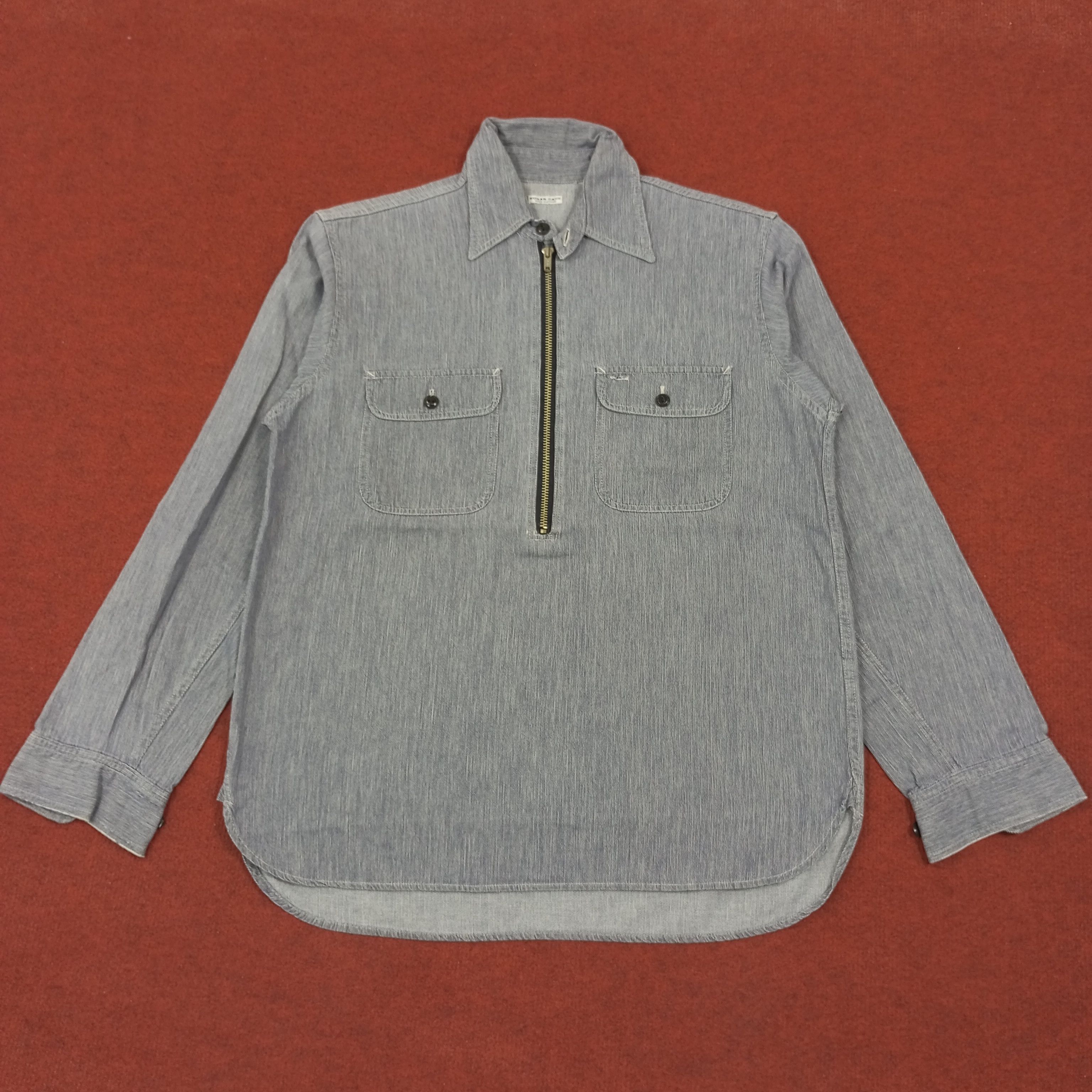 Japanese Brand × Sugar Cane × Vintage Sugar Cane Japanese Brand Half Zipper Shirt Style Size US L / EU 52-54 / 3 - 1 Thumbnail