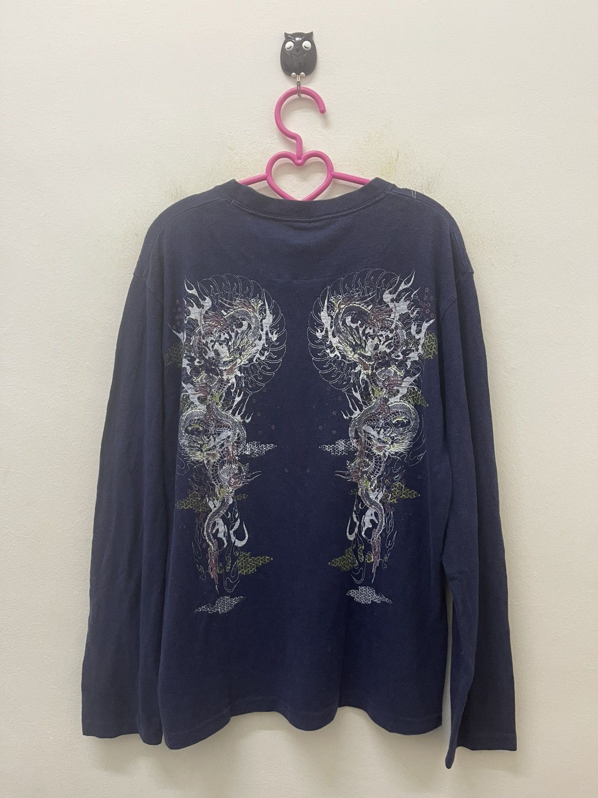 Karakuri Tamashii Rare Vintage SUKAJAN Japan Dragon Motive Tee Size US L / EU 52-54 / 3 - 6 Thumbnail