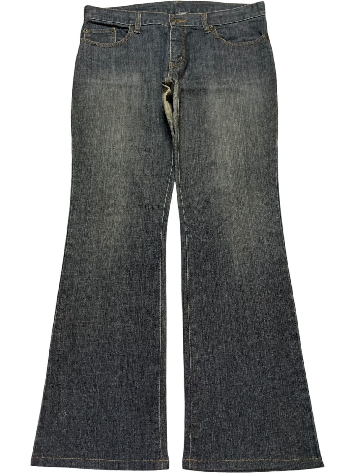 Uniqlo Vintage Japanese Uniqlo Mud Wash Style Flared Jeans Size 33" - 1 Thumbnail