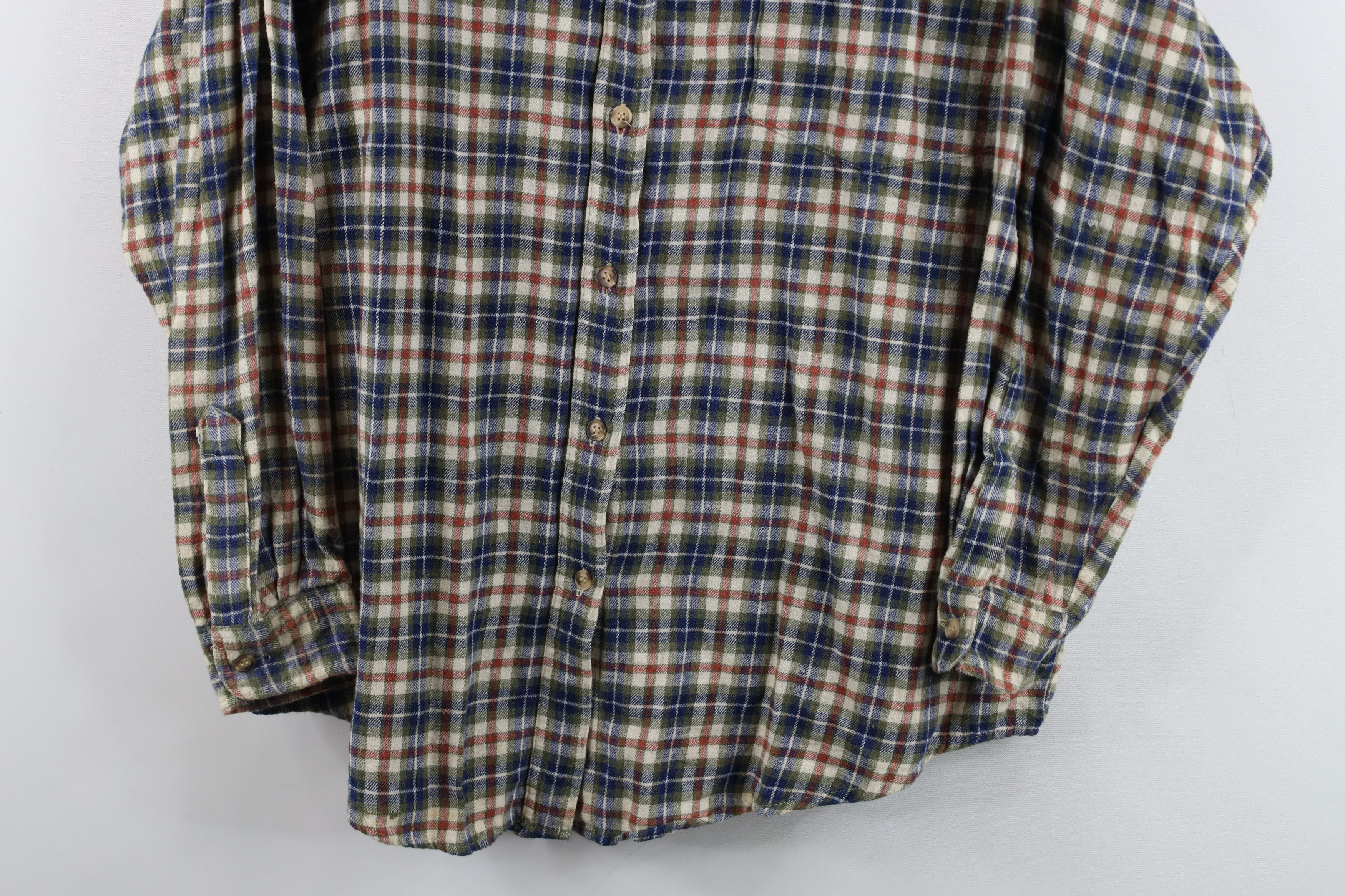 Vintage Vintage 90s Streetwear Flannel Collared Button Shirt Plaid Size L / US 10 / IT 46 - 3 Thumbnail