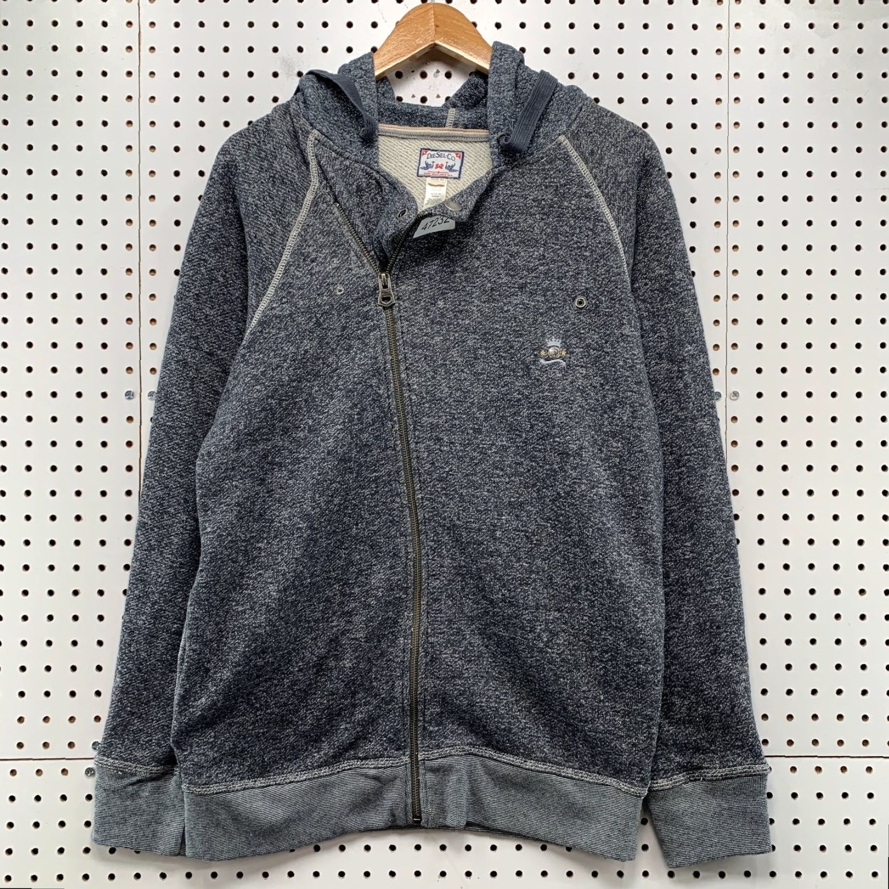 Diesel VINTAGE Diesel Hoodie Sweatshirt Mens XL Gray Asymmetrical Zipper Hooded Y2K Size US XL / EU 56 / 4 - 2 Thumbnail