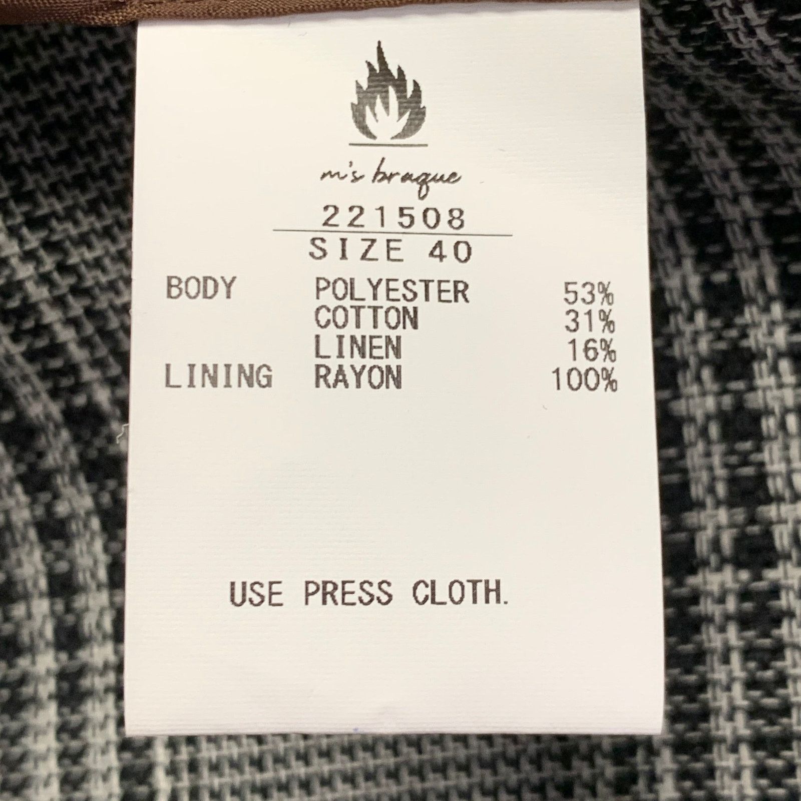 Other 40 Black White Glenplaid Polyester Blend Double Breasted Size US XXS / EU 40 - 4 Thumbnail