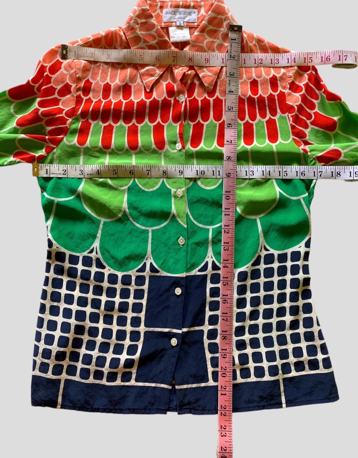 Paul & Joe Vintage Paul & Joe “Titanic” 100% Silk Shirt Size M / US 6-8 / IT 42-44 - 4 Thumbnail