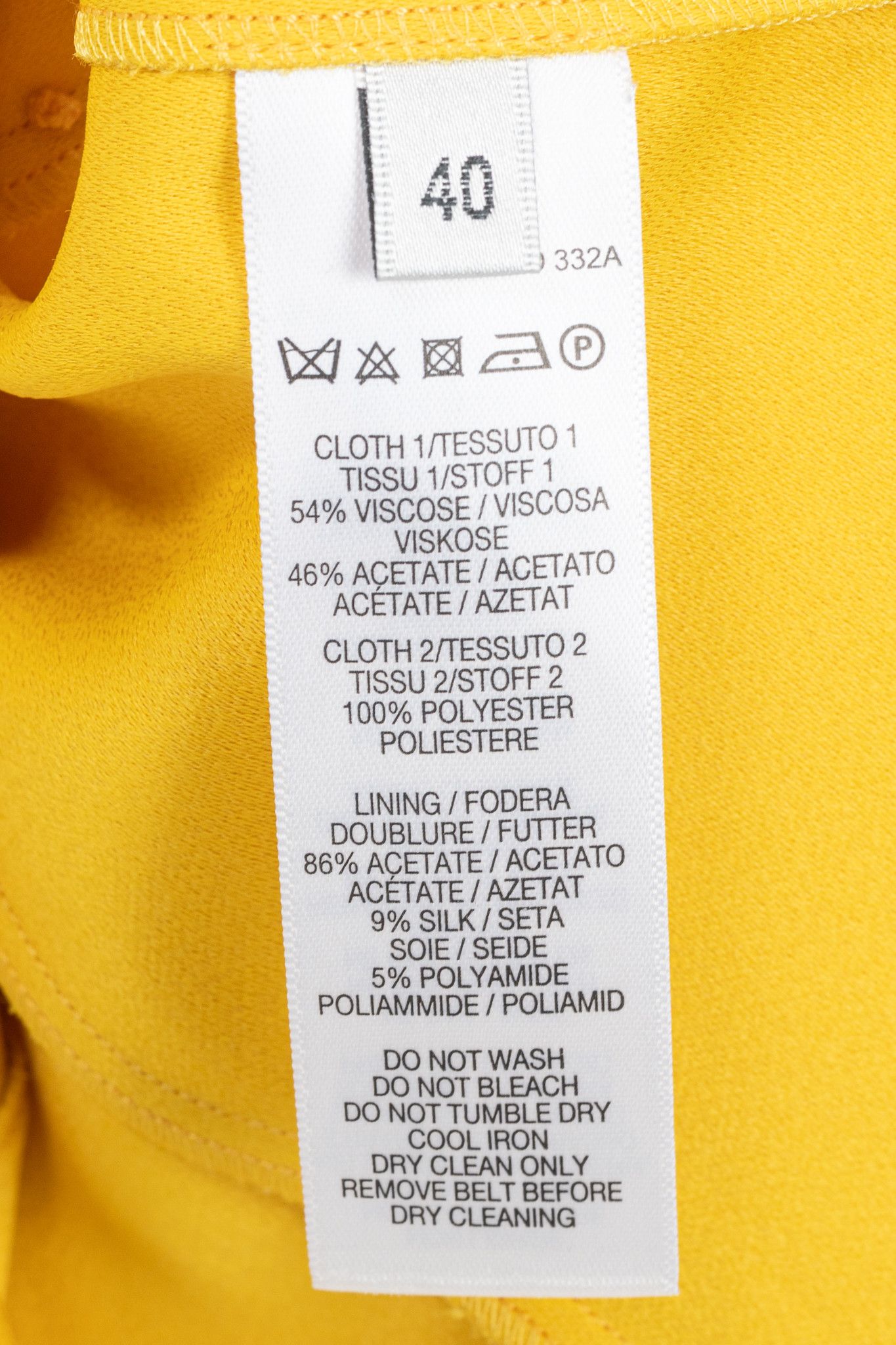 Paul Smith Paul Smith Yellow Crepe Sleeveless Maxi Dress Size S / US 4 / IT 40 - 8 Thumbnail