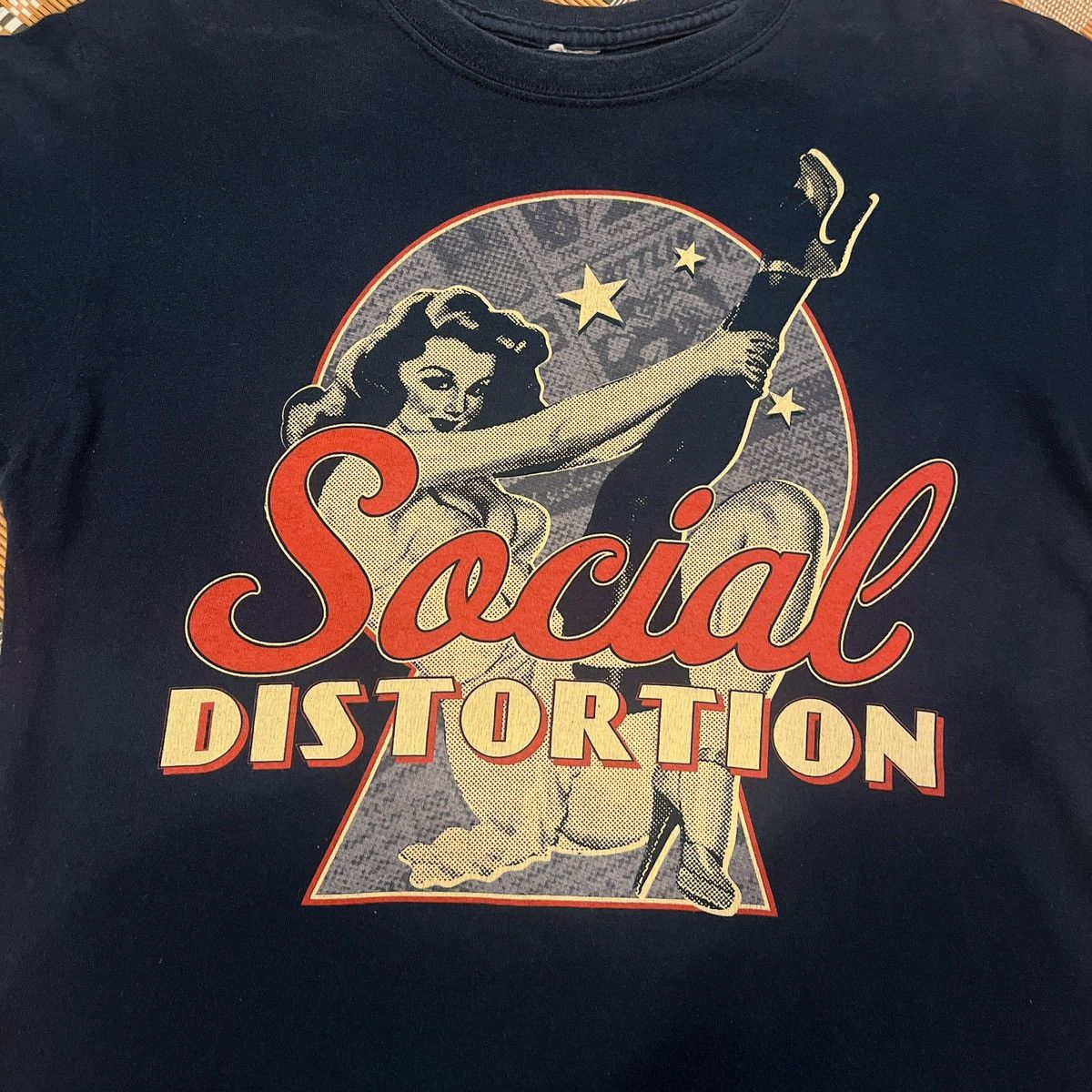 Band Tees × Vintage VTG90’s Social Distortion Pin Up Girl Size US M / EU 48-50 / 2 - 2 Thumbnail