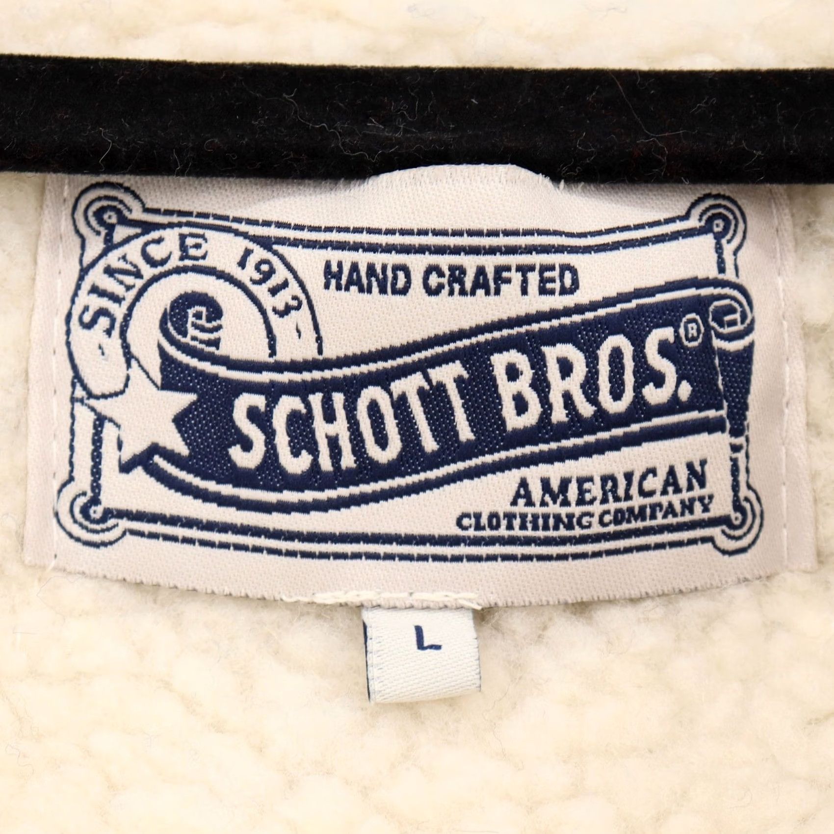 Schott Schott Bros Wool Blend Sherpa Lined Full Zip Shawl Cardigan Sweater L Navy Blue Size US L / EU 52-54 / 3 - 6 Thumbnail