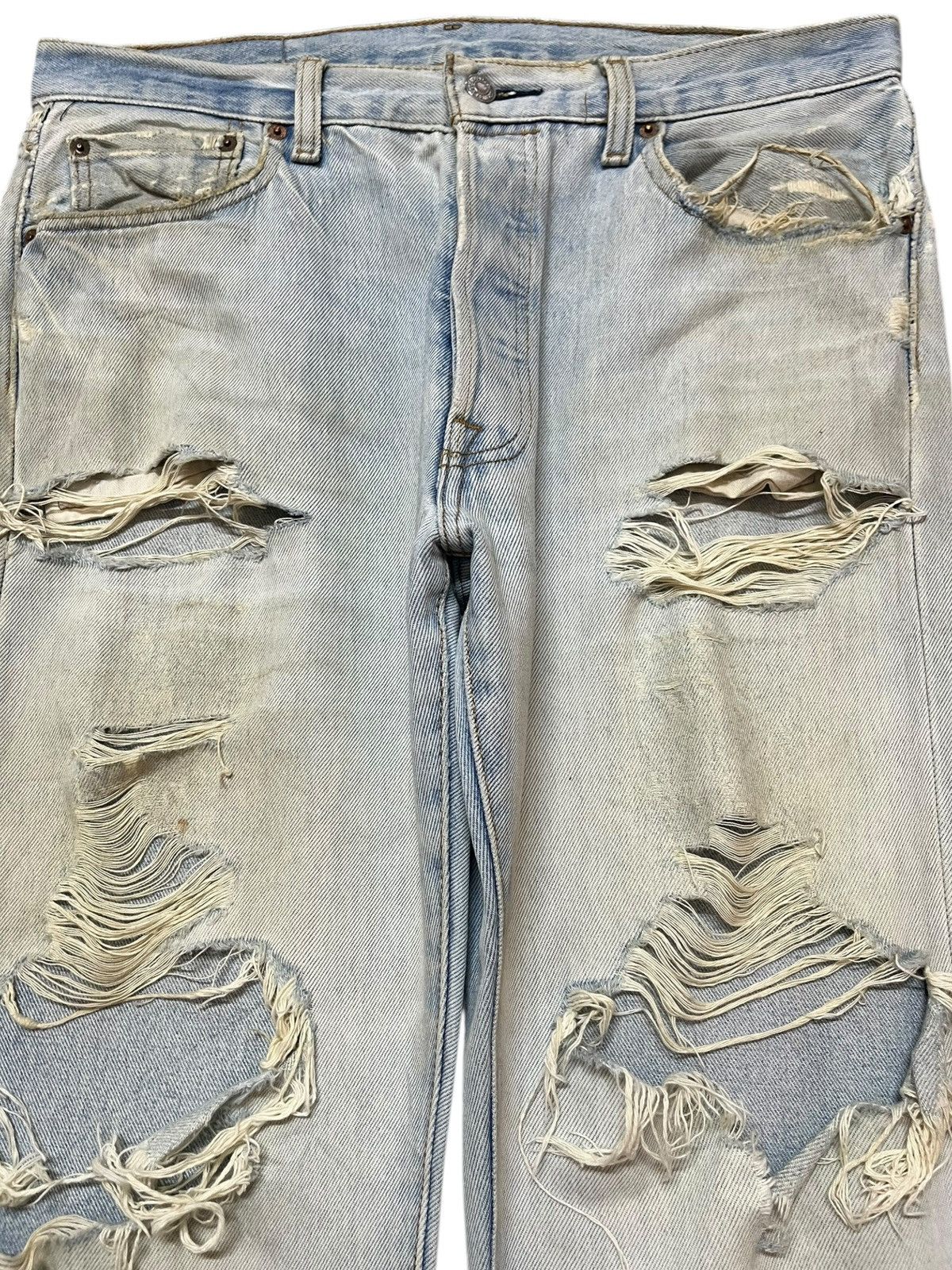 Levi's Vintage Clothing Vintage Levi’s 501 Faded Ripped Distressed Denim Size US 33 - 2 Thumbnail