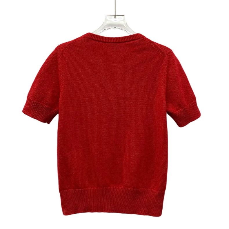 Louis Vuitton Louis Vuitton 22 Red Cashmere Half Zipper Crew Neck Short Size S / US 4 / IT 40 - 2 Thumbnail