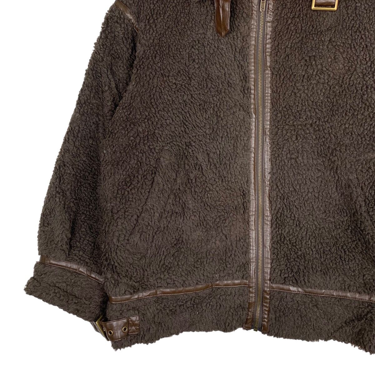 Japanese Brand LUNACION Deep Pile Brown Fleece Jacket #1058-C48 Size US M / EU 48-50 / 2 - 5 Thumbnail