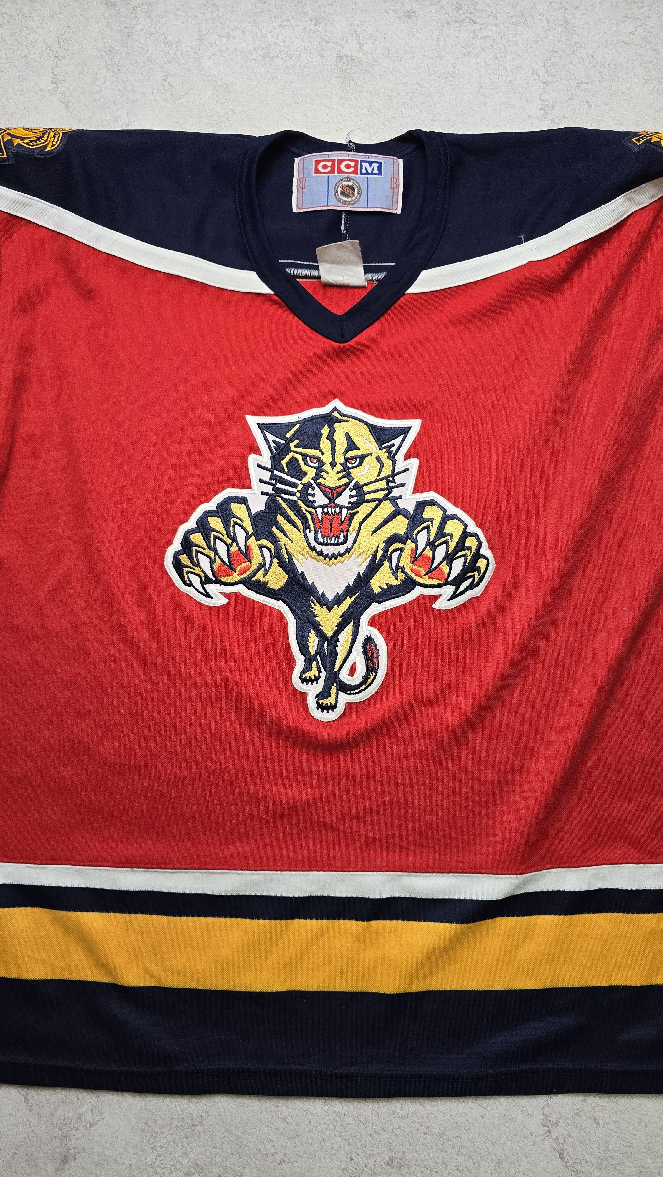Ccm Vintage 90s CCM Florida Panthers NHL Hockey Jersey Size US XL / EU 56 / 4 - 9 Thumbnail