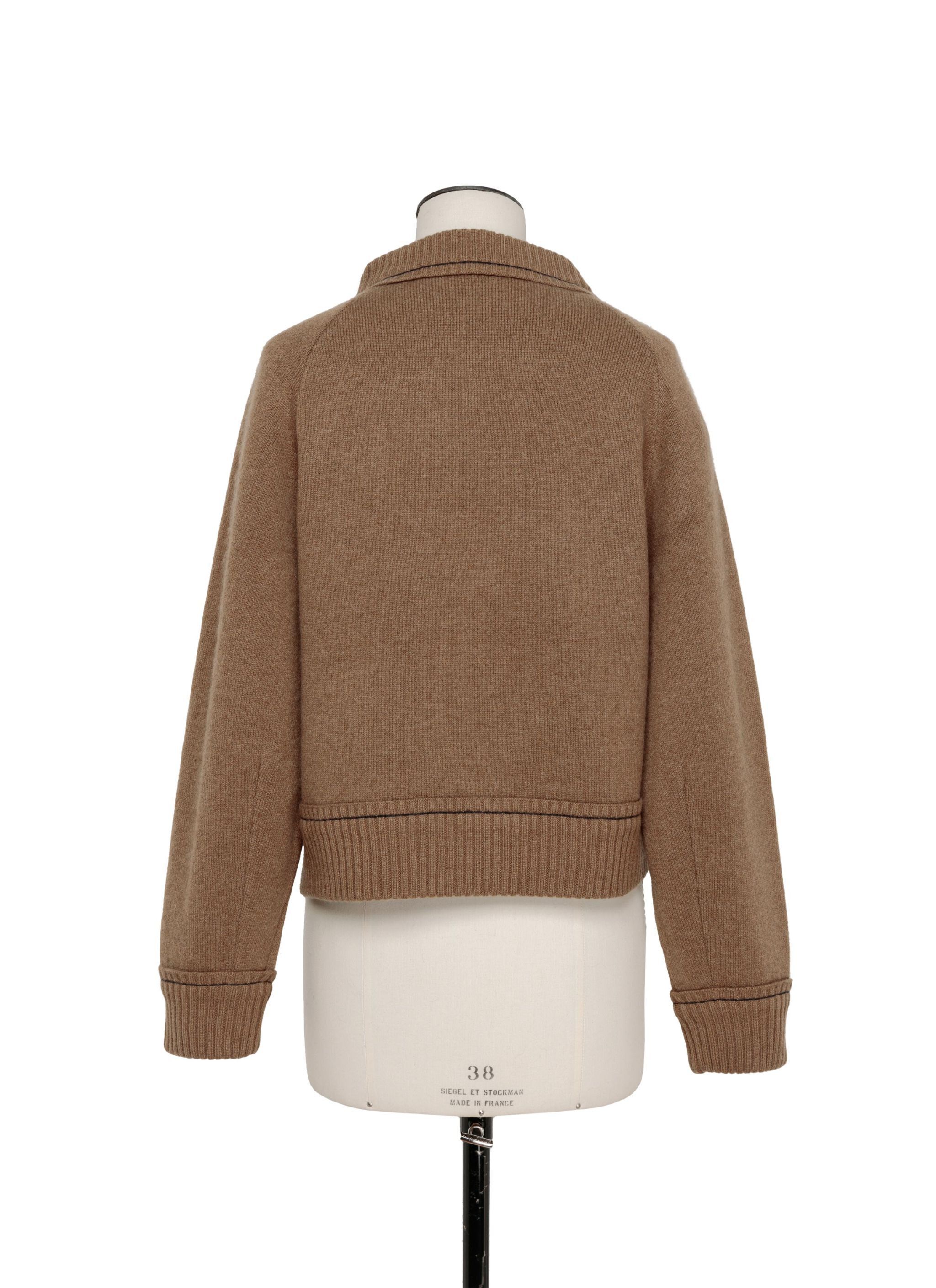 Sacai o1s22i1n0924 Cashmere Cotton Sweater in Brown Size L / US 10 / IT 46 - 3 Thumbnail