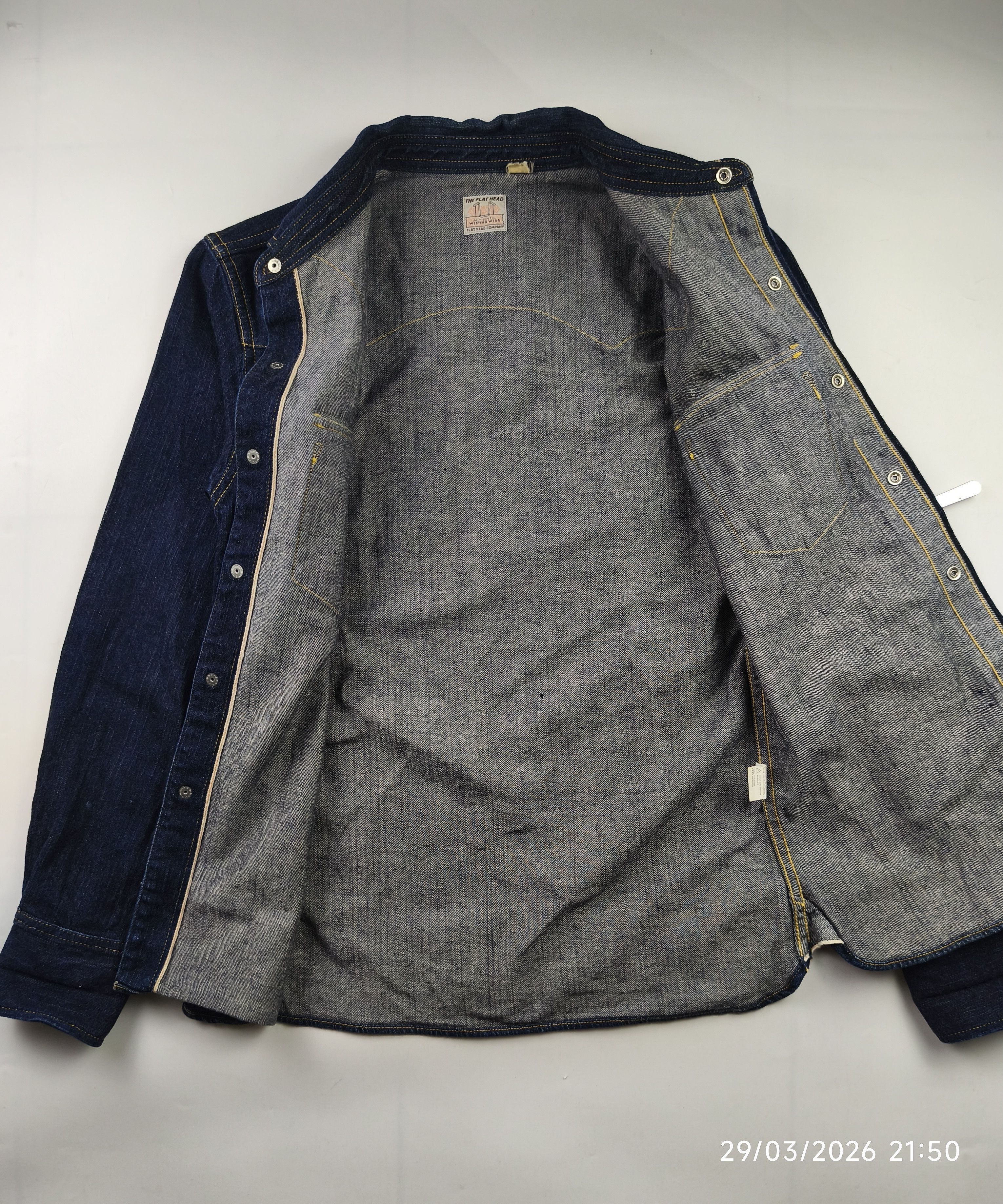 The Flat Head The flat head 7002W sawtooth western denim shirt 12oz Size US S / EU 44-46 / 1 - 2 Thumbnail
