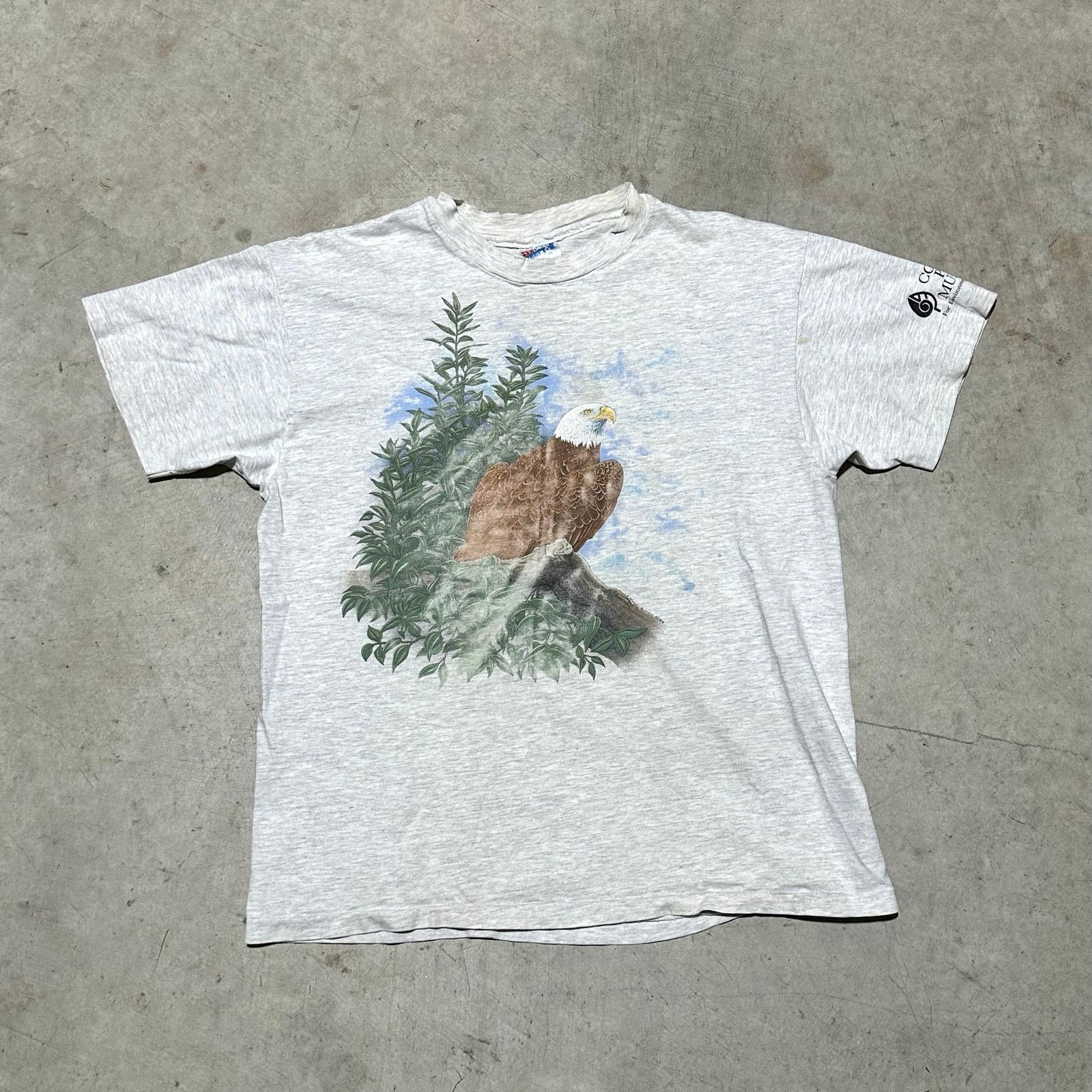 Hanes Vintage Bald Eagle Double Sided AOP Tee size Large in Men Size US L / EU 52-54 / 3 - 1 Thumbnail