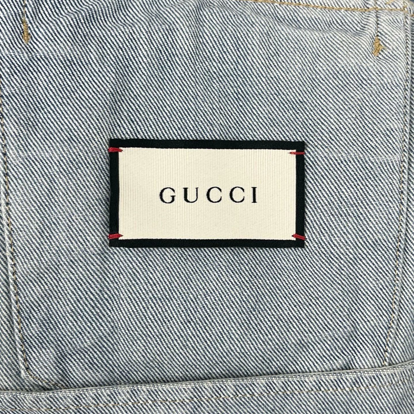 Gucci Gucci Washed Blue Embroidered Nautical Logo Denim Jacket Size US S / EU 44-46 / 1 - 2 Thumbnail