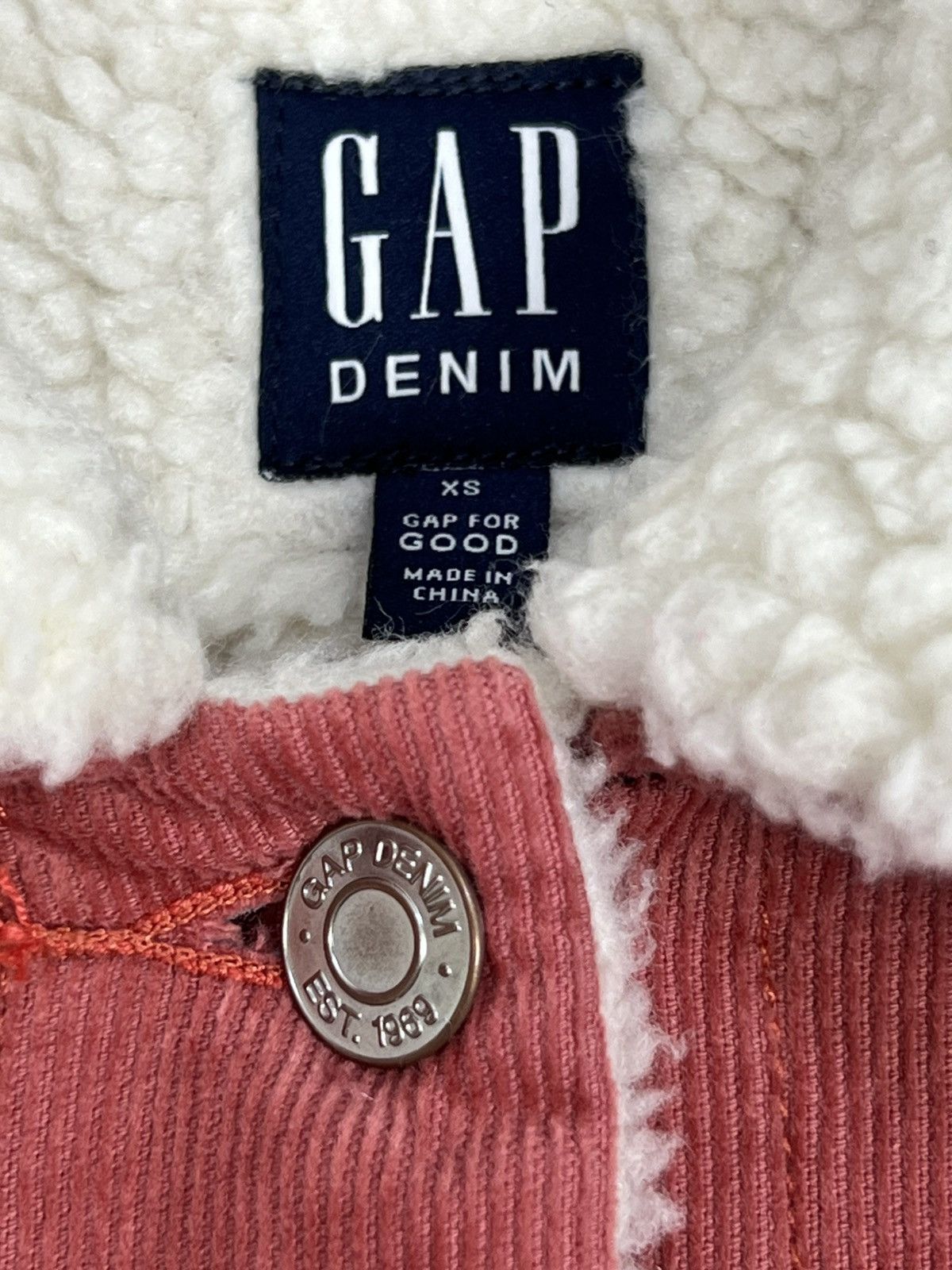 Gap Gap Denim Corduroy Sherpa Jacket Size XS / US 0-2 / IT 36-38 - 11 Thumbnail