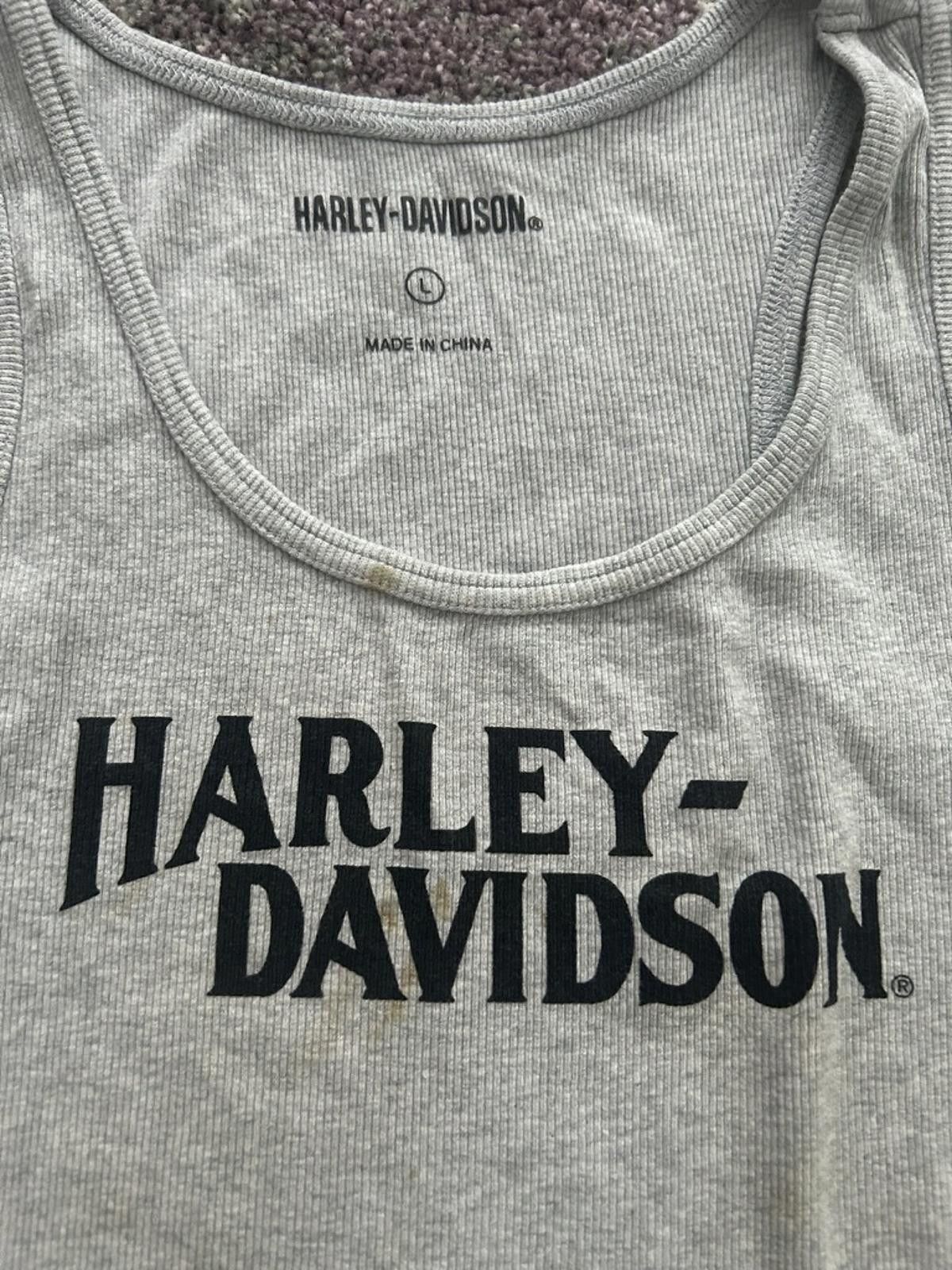 Harley Davidson Vintage Grey Ribbed Harley-Davidson Tank Top — Large Size L / US 10 / IT 46 - 4 Thumbnail