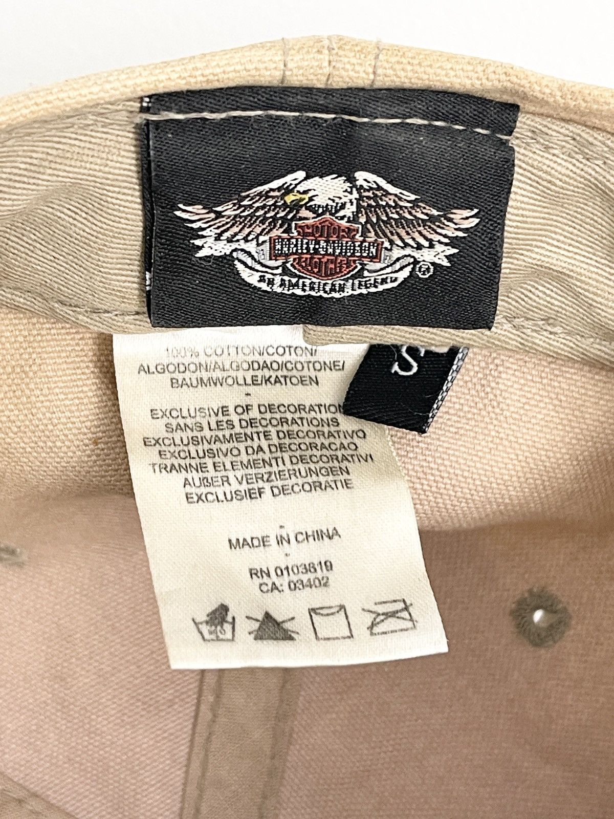 Harley Davidson STEAL! 2000s Harley Davidson The Bald Eagle USA Biker Hat Size ONE SIZE - 8 Thumbnail