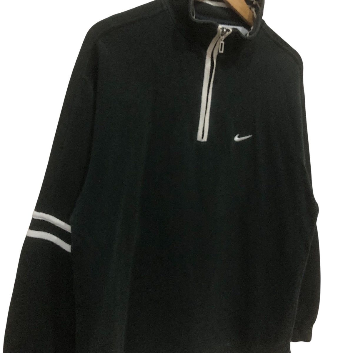 Nike × Vintage 90’ Nike Grey Tag Seoosh Half Zip Sweater Size US L / EU 52-54 / 3 - 3 Thumbnail