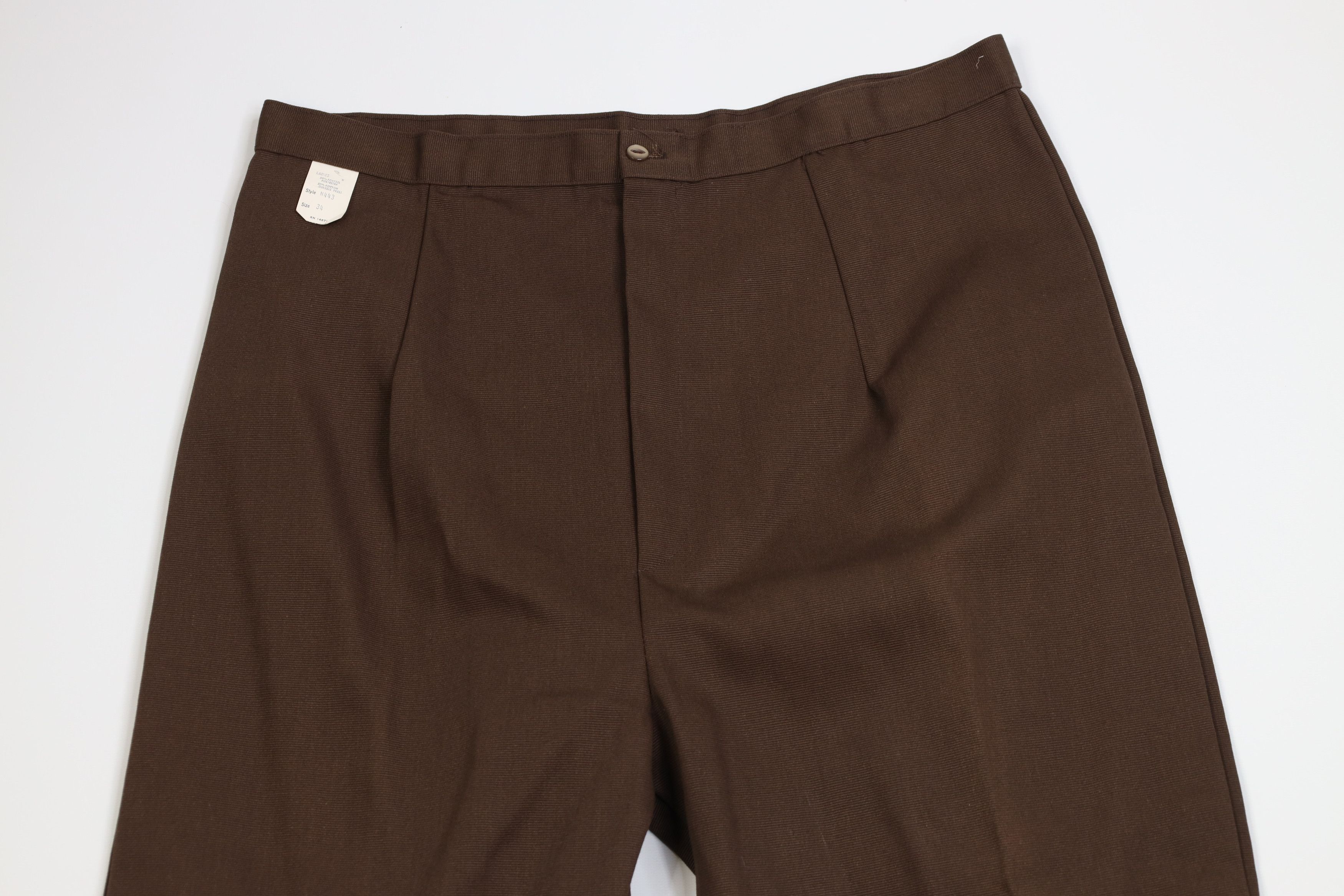 Vintage Deadstock Vintage 50s 60s Streetwear Chino Pants Brown USA Size 34" / US 12 / IT 48 - 2 Thumbnail