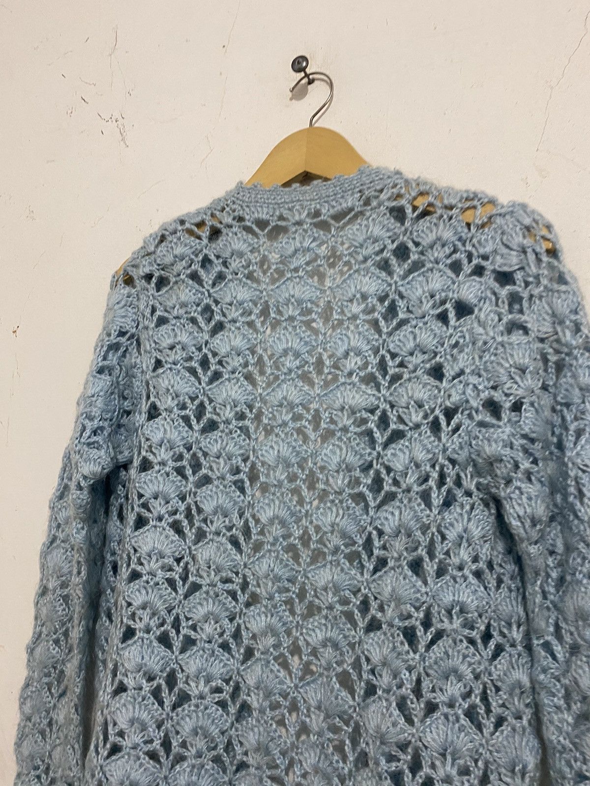 Issey Miyake × Japanese Brand Japanese fishnet mohair knitted cardigan issey styled Size US M / EU 48-50 / 2 - 6 Thumbnail
