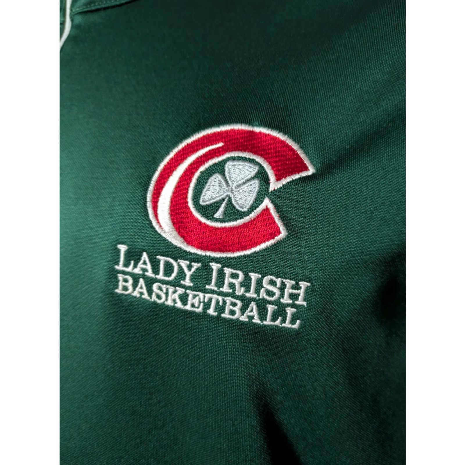 Nike VINTAGE Toledo Catholic HS Lady Irish Basketball 1/4 Zip Pullover Polo Shirt 2XL Nike Size US XXL / EU 58 / 5 - 2 Thumbnail
