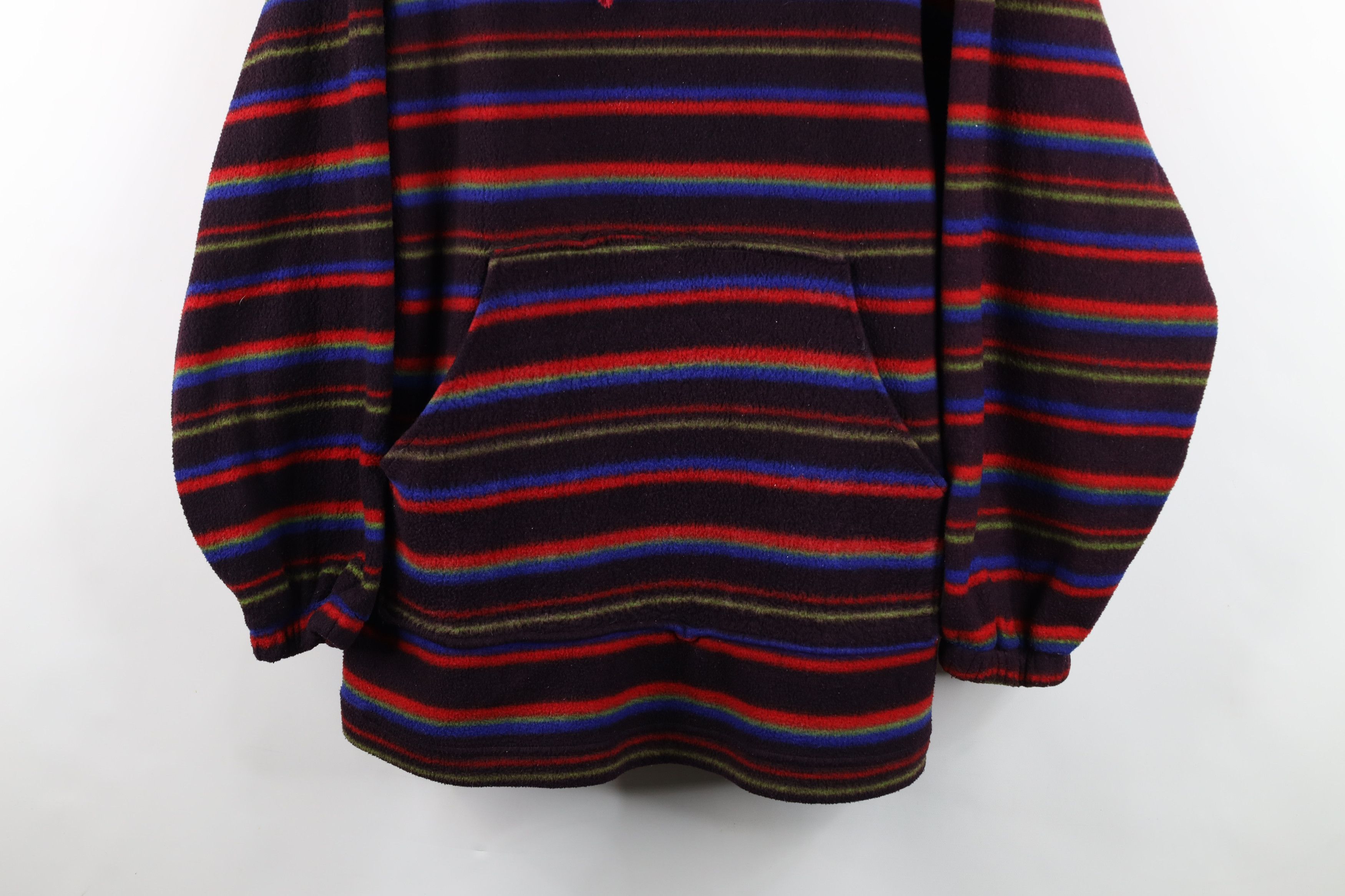 Vintage Vintage 90s Streetwear Baggy Fit Fleece Hoodie Sweatshirt Size US XL / EU 56 / 4 - 3 Thumbnail