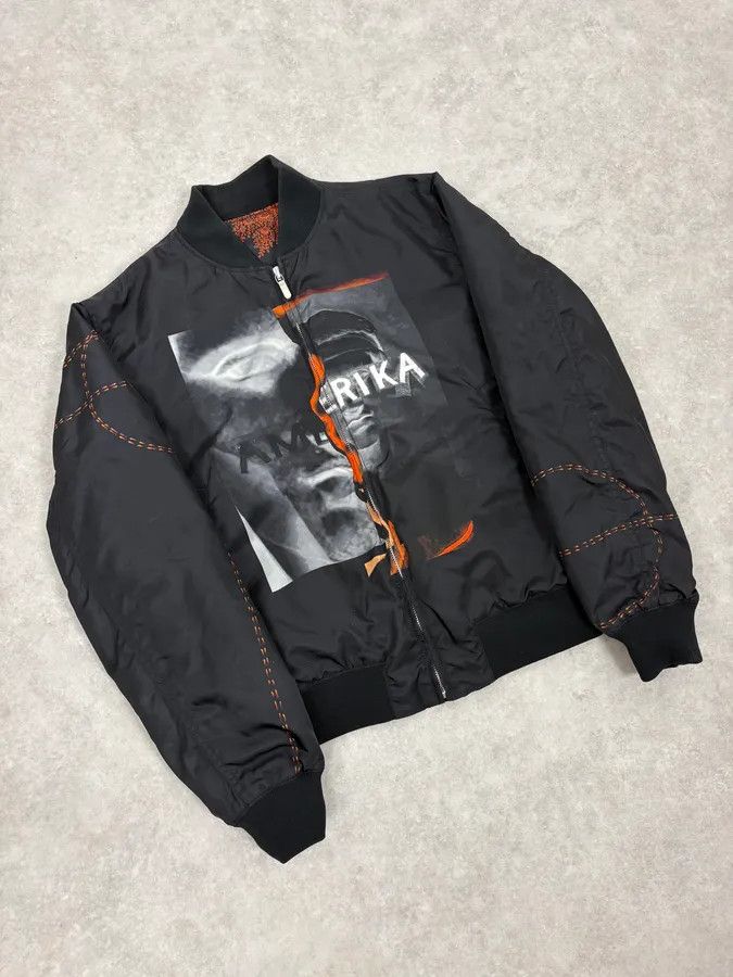 Givenchy Givenchy Reversible Presley Black & Orange Nylon Bomber Jacket by Riccardo Tisci Size US M / EU 48-50 / 2 - 12 Thumbnail