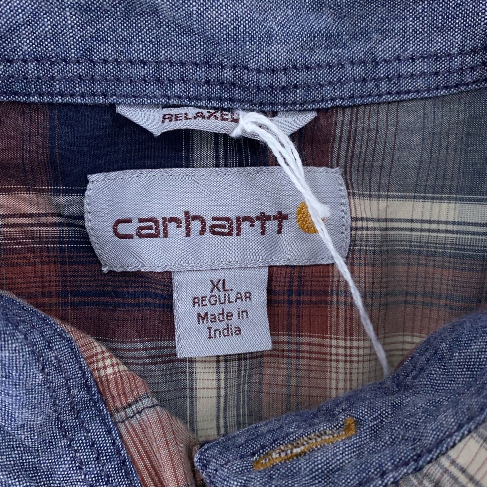 Carhartt Carhartt Shirt Mens XL Plaid Button Down Long Sleeve Western Workwear Cotton Red Size US XL / EU 56 / 4 - 7 Thumbnail