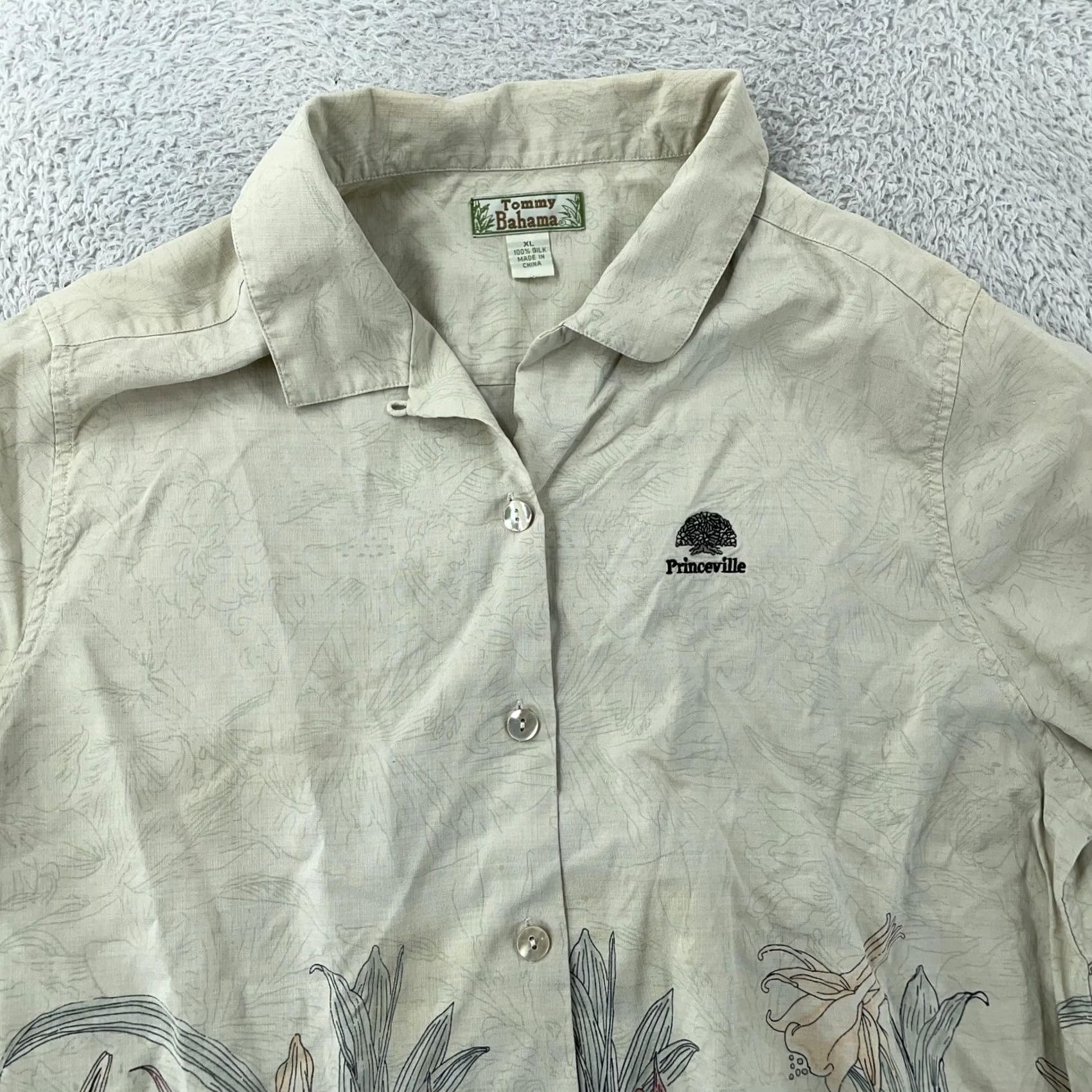 Tommy Bahama Tommy Bahama Silk Shirt Mens Medium Princeville Hawaii Camp Floral Border Size US M / EU 48-50 / 2 - 2 Thumbnail