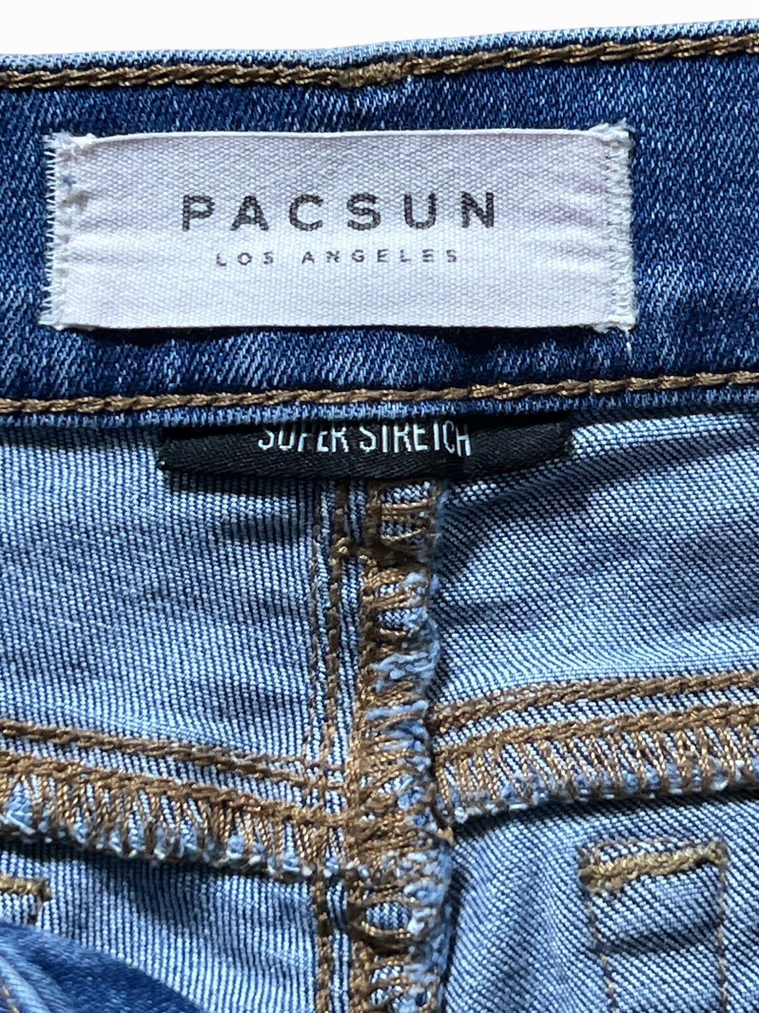 Pacsun Pacsun - Women's Stretch Skinny Jeans Distressed - Blue - 24 Size 42" / US 20 - 9 Thumbnail