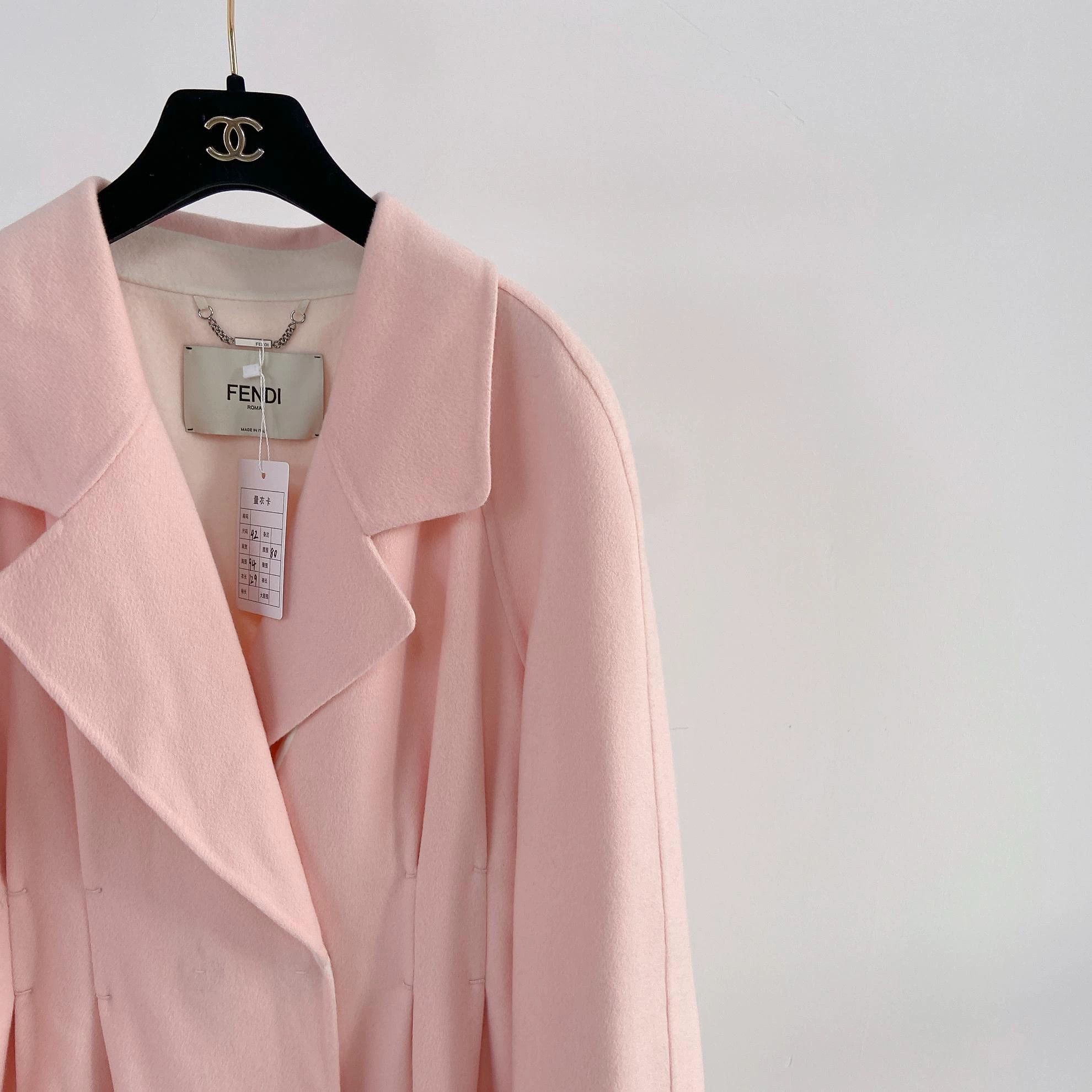 Fendi Fendi Pink Wool Coat IT 42 Size M / US 6-8 / IT 42-44 - 3 Thumbnail