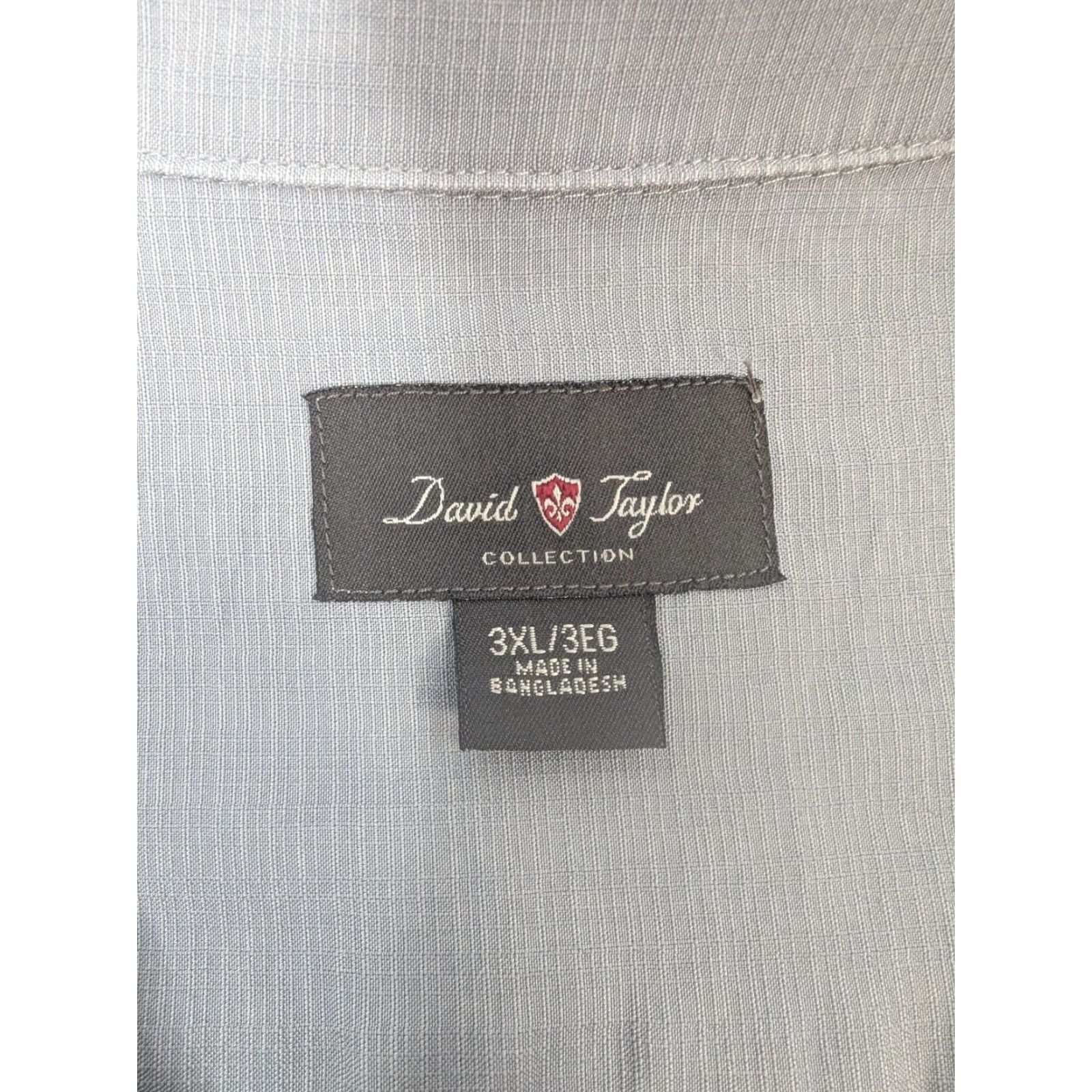 Vintage David Taylor Shirt Mens 3XL Gray Casual Button Polyester Rayon Camp Short Sleeve Size US XXL / EU 58 / 5 - 7 Thumbnail