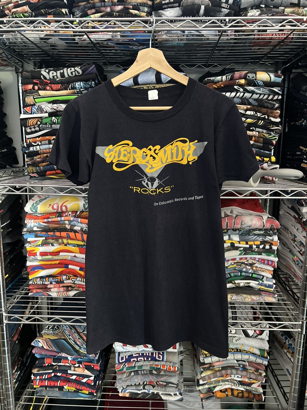 Aerosmith RARE 1976 Aerosmith Rocks Tour 70s Single Stitch Tee Size US M / EU 48-50 / 2 - 1 Thumbnail