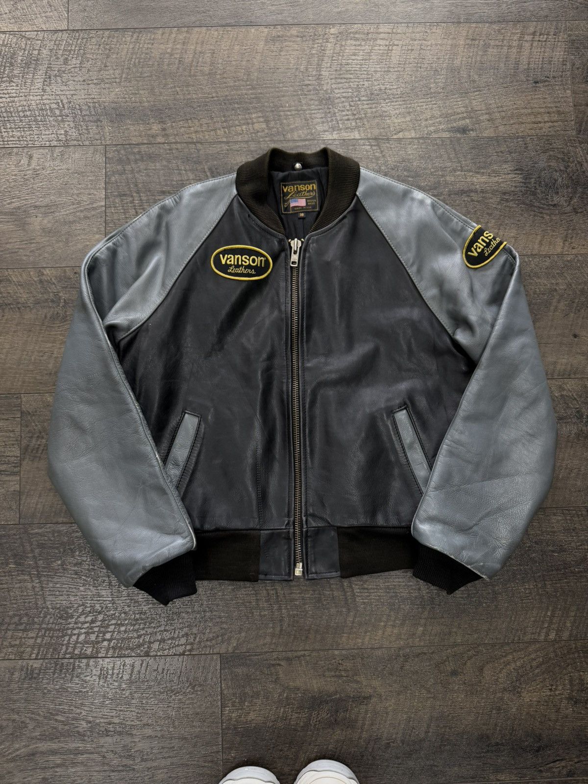 Vanson Leathers Vanson Black/Grey Leather Jacket - A$AP Rocky Size US M / EU 48-50 / 2 - 1 Thumbnail