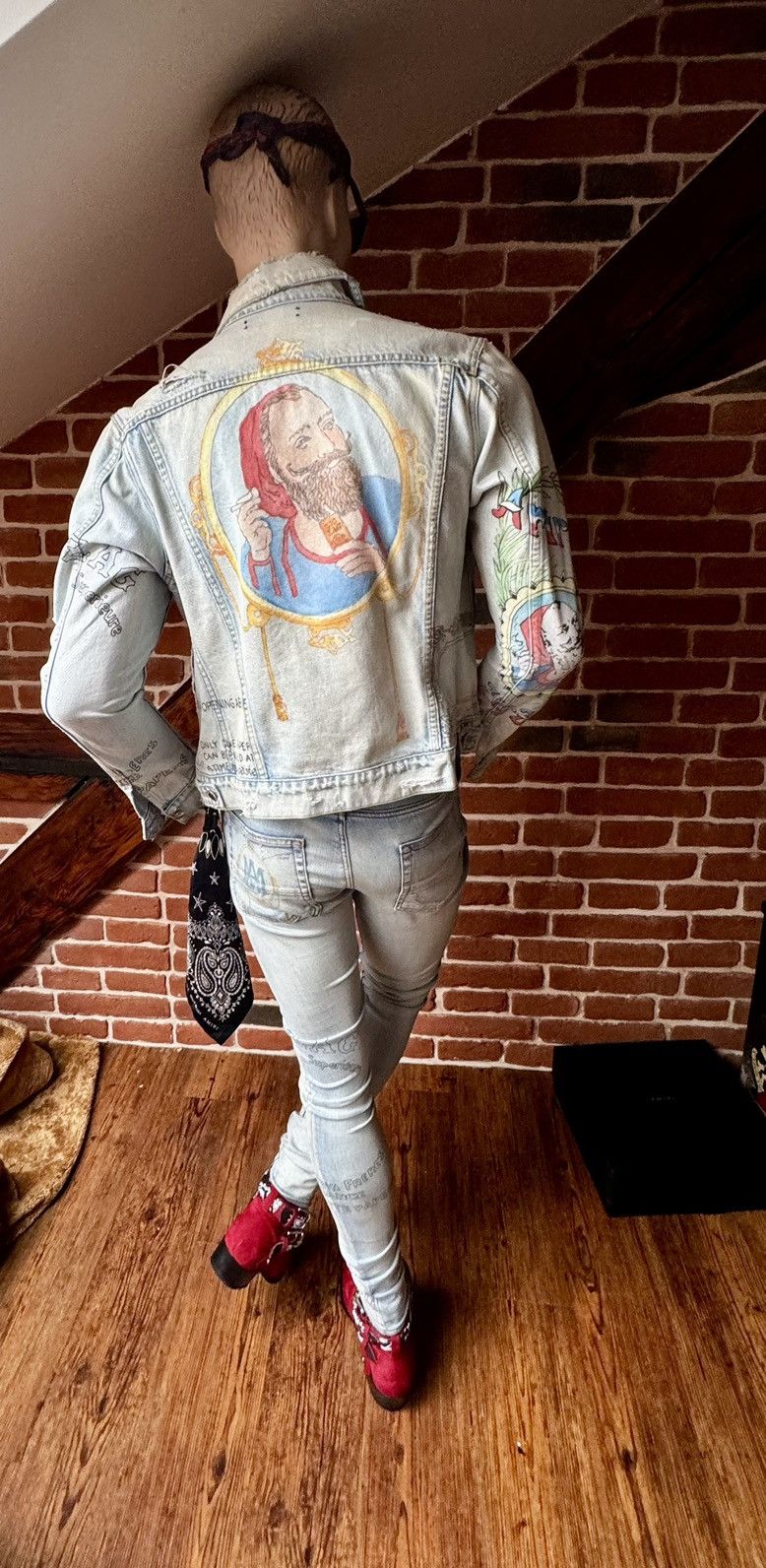 Amiri Amiri Zig Zag denim jacket Size US L / EU 52-54 / 3 - 8 Thumbnail