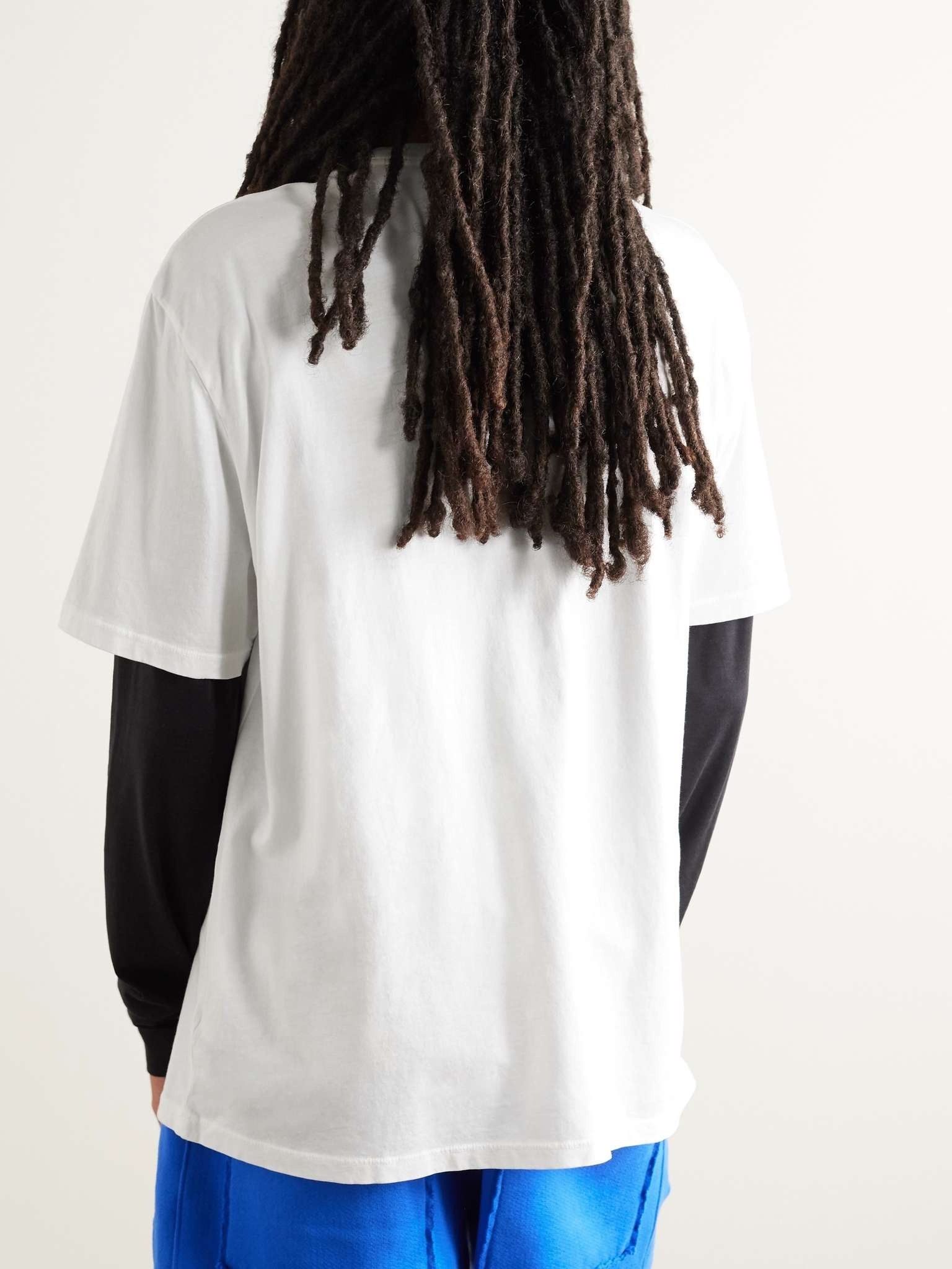 Amiri o1orln0426 Logo-Appliquéd Cotton-Jersey T-Shirt in White Size US L / EU 52-54 / 3 - 3 Thumbnail