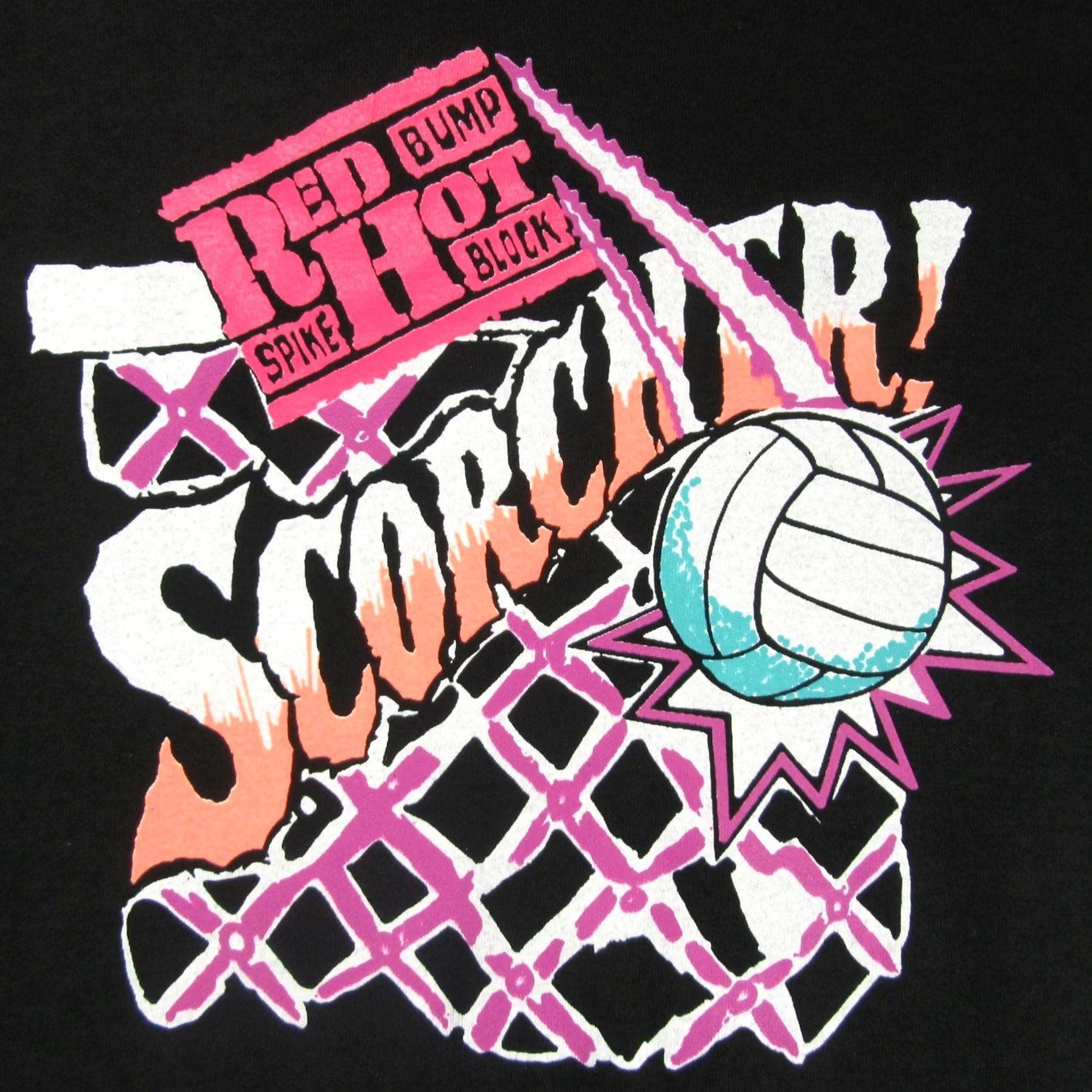 Vintage VINTAGE RED HOT SCORCHER BEACH VOLLEYBALL Shirt XXS 80s 90s Mens Size US XS / EU 42 / 0 - 5 Thumbnail