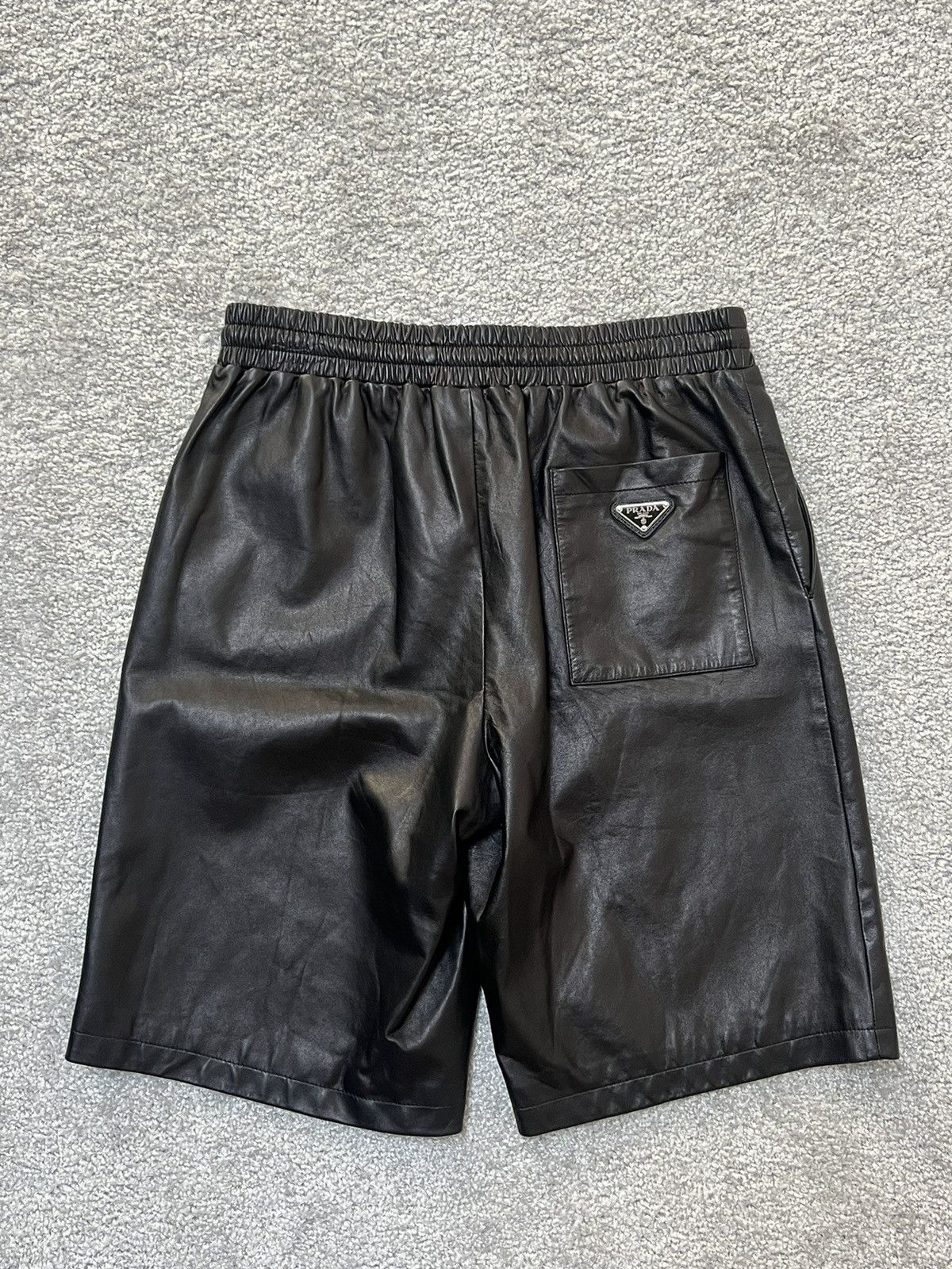 Prada Prada Nappa Leather Bermuda Black Shorts Size 46 Size US 32 / EU 48 - 2 Thumbnail