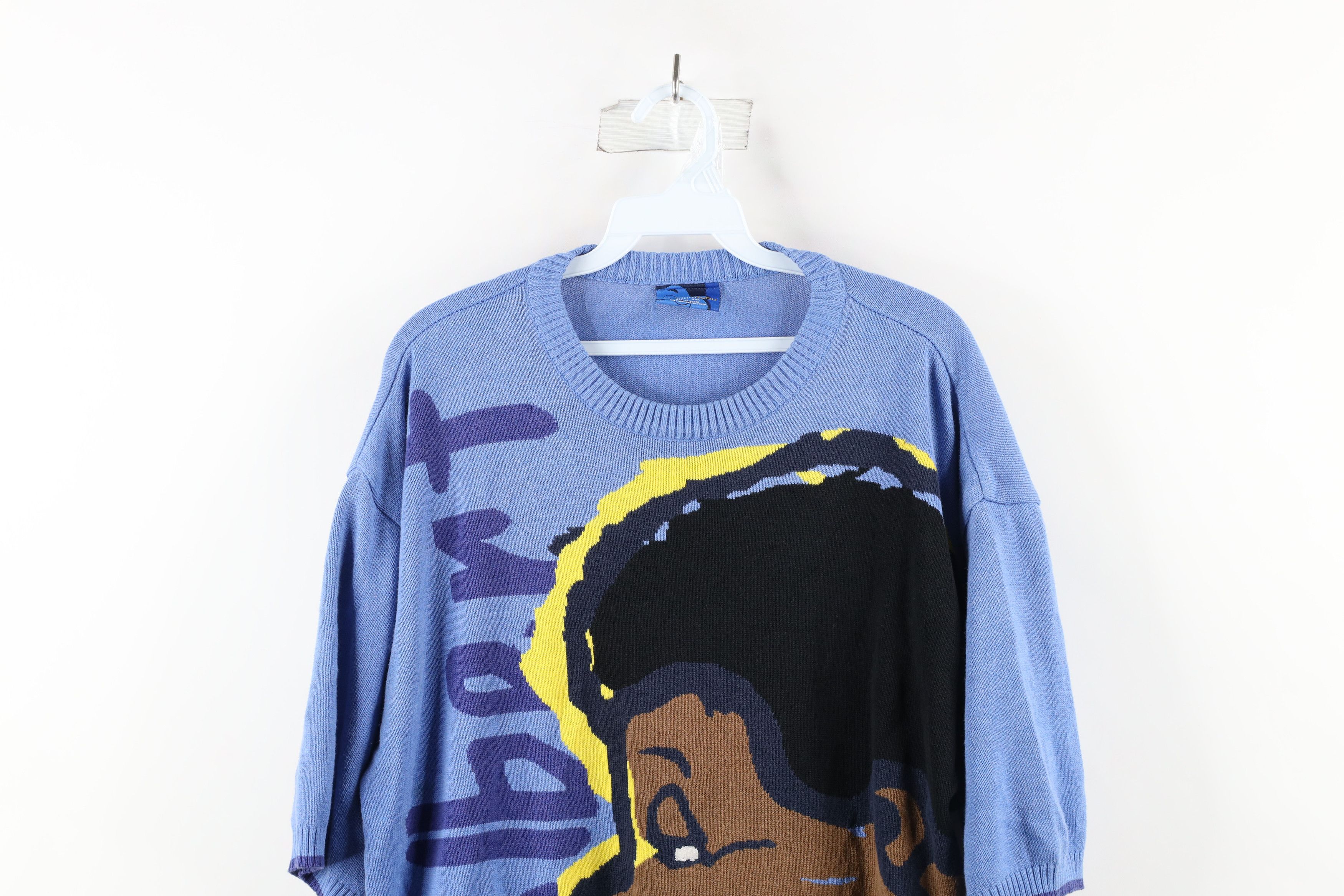 Fubu × Vintage Vintage 90s FUBU Albert and the Junkyard Gang Knit Sweater Size US XXL / EU 58 / 5 - 2 Thumbnail