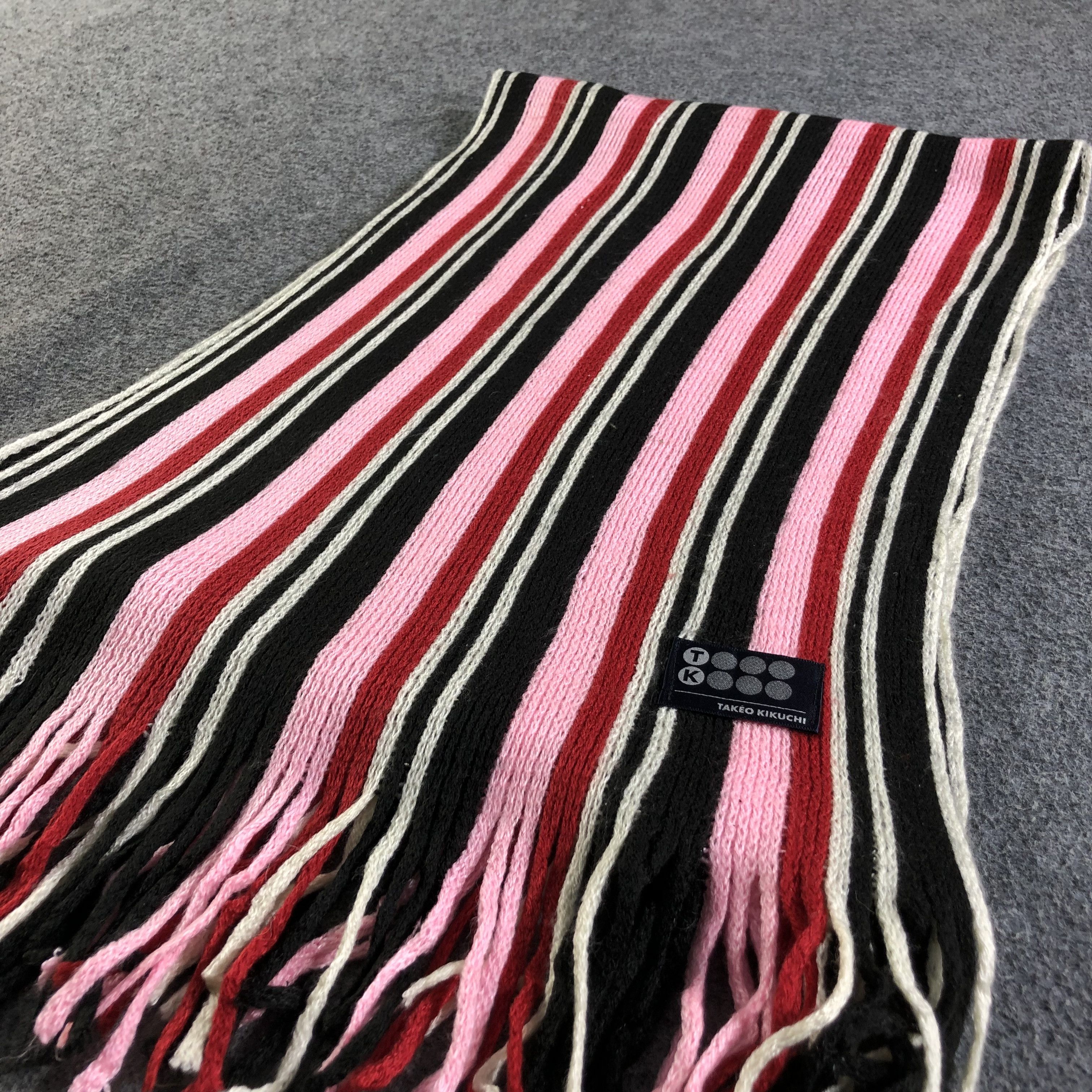 Takeo Kikuchi Takeo Kikuchi Striped Scarf Muffler Neckwear V2589 Size ONE SIZE - 2 Thumbnail