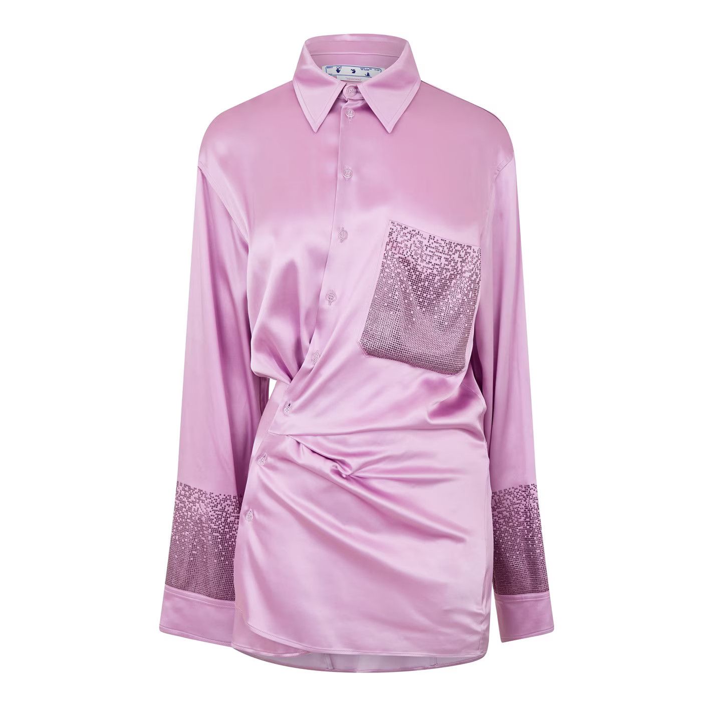 Off-White o1g2r1mq0125 Duchesse Shirt in Lilac Size XS / US 0-2 / IT 36-38 - 1 Thumbnail