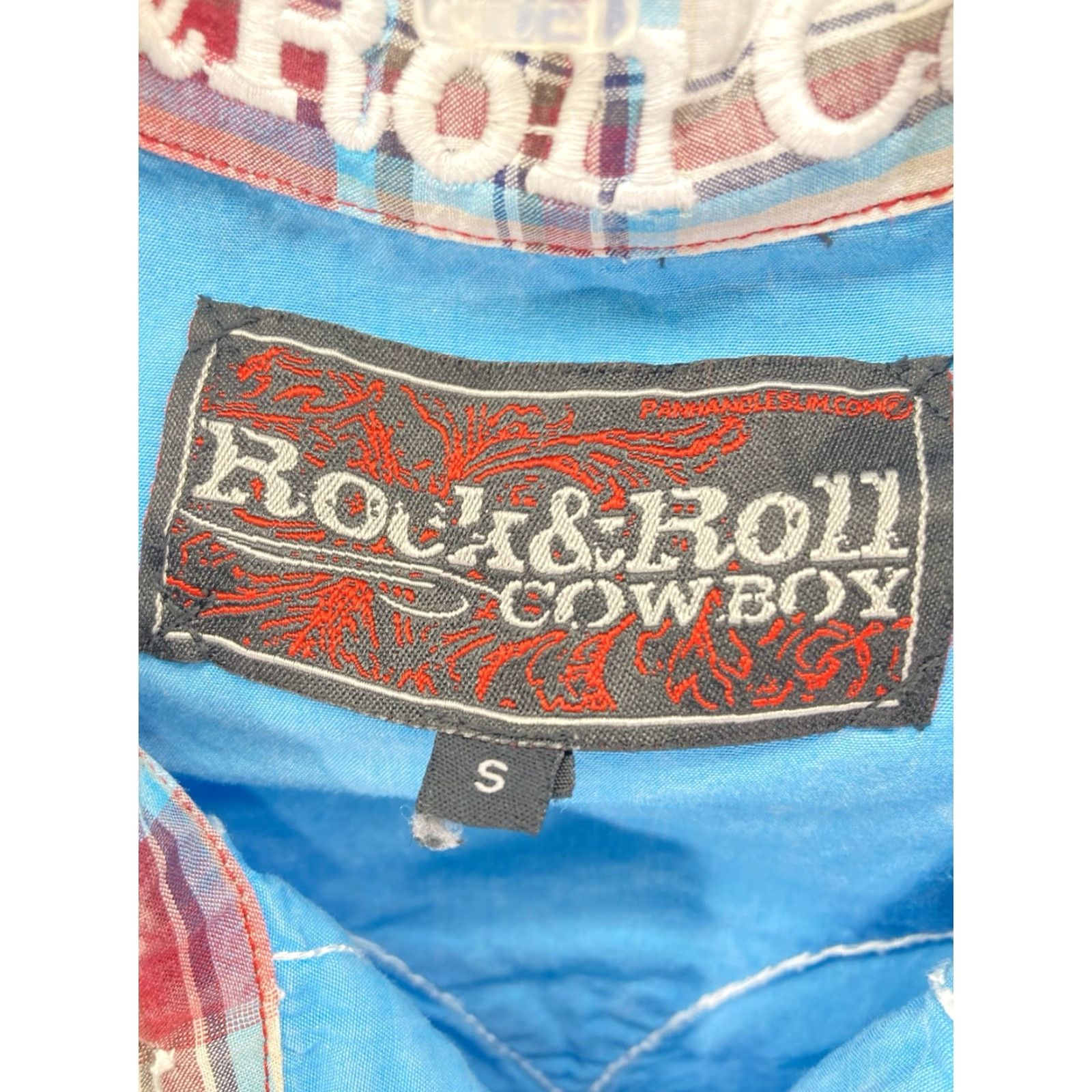 Vintage VINTAGE Rock Roll Cowboy Pearl Snap Shirt Men Small Turquois Blue Long Sleeve Western Mens S Blue 20 Across Chest 28 Shoulders to Waist Size US S / EU 44-46 / 1 - 5 Thumbnail