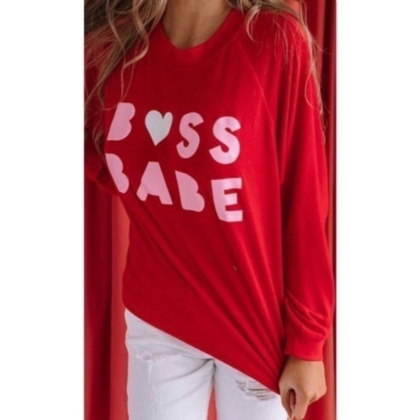 Designer Boss Babe Crew Neck Sweatshirt NWT Size M / US 6-8 / IT 42-44 - 4 Thumbnail