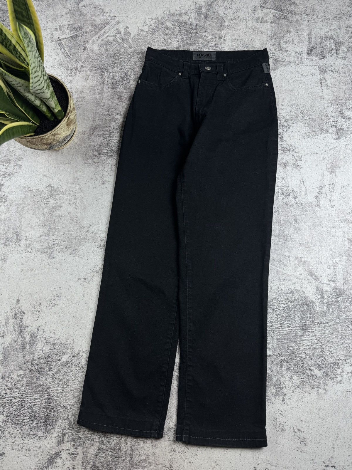 Versace Jeans Couture Versace Couture W27 Size 41 Women’s Straight Black Vintage Denim Jeans Trousers Size 27" / US 4 / IT 40 - 10 Thumbnail