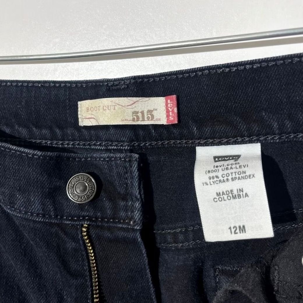 Levi's Levi's 515 Bootcut Slim Fit Black 5-Pocket Denim Jeans Women's Size 12 M Size 34" / US 12 / IT 48 - 3 Thumbnail