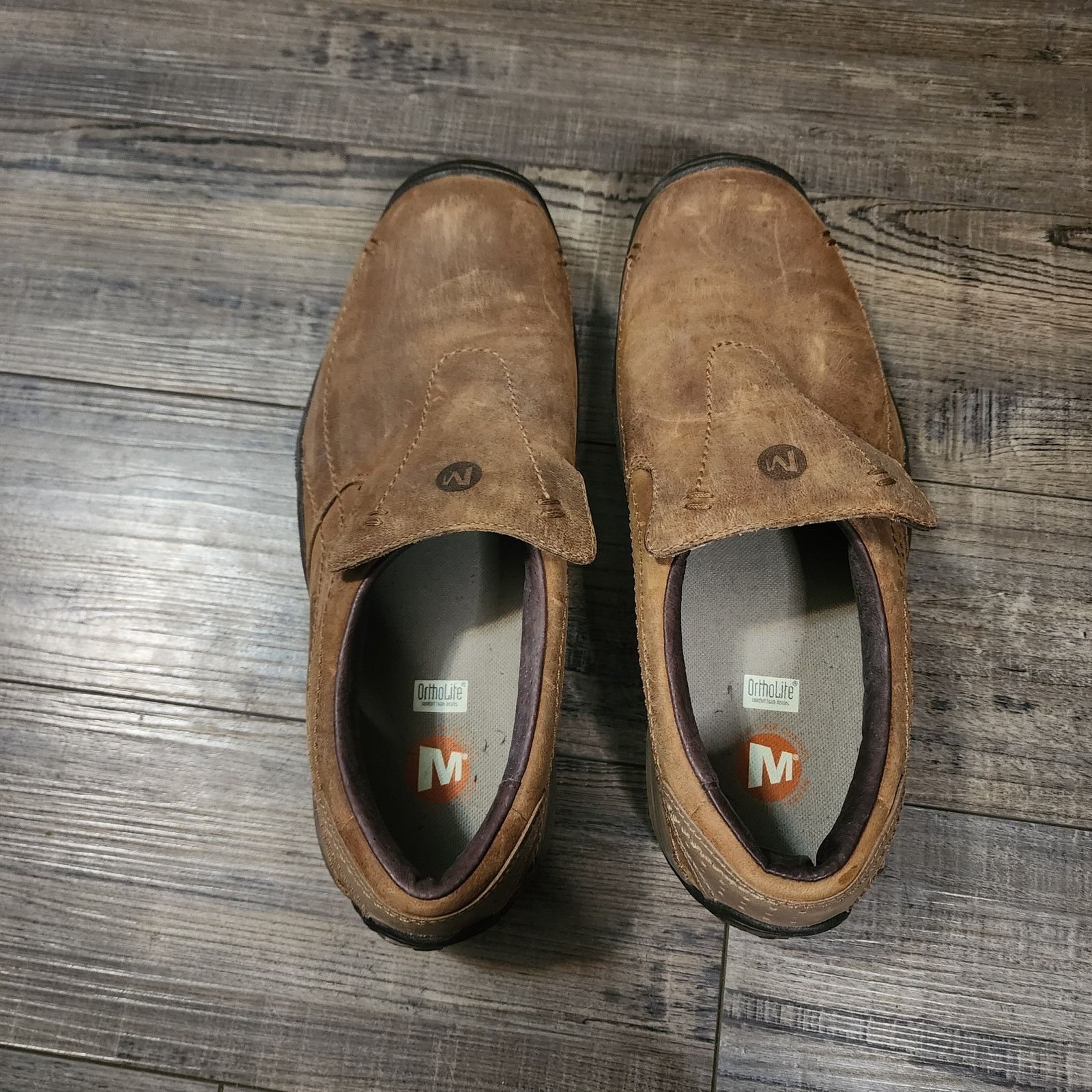 Merrell Merrell Mens Cedar Tan J43985 Leather loafer Size 9. BX42 Size US 9 / EU 42 - 1 Thumbnail