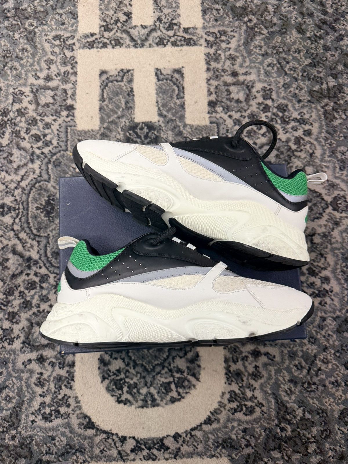 Dior Dior B22 Black W Green Size 47/14 US Size US 14 / EU 47 - 2 Thumbnail