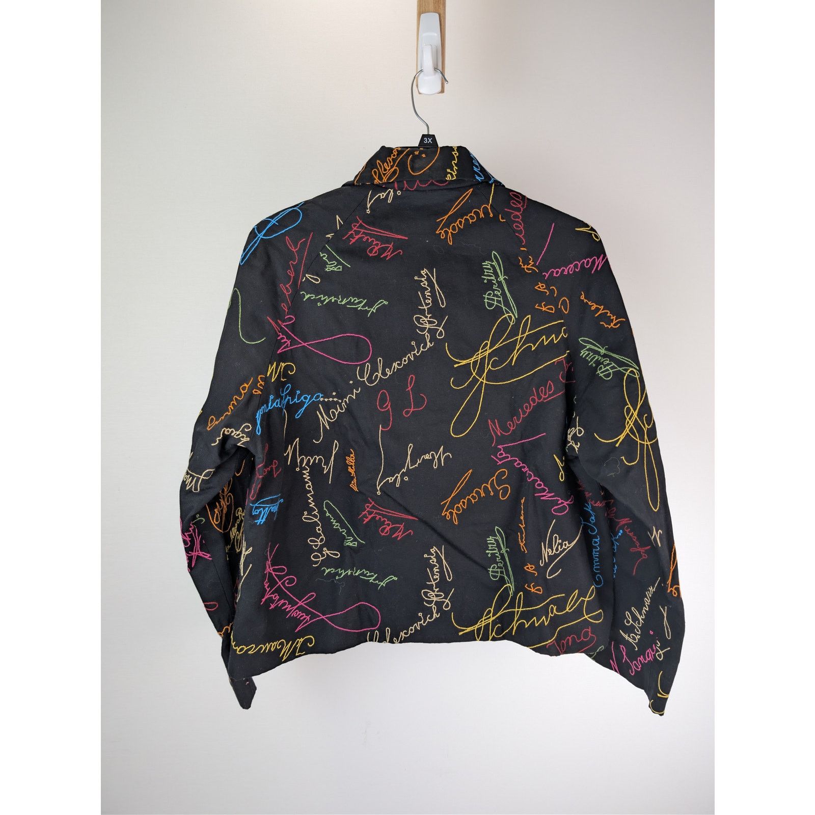 Bode o1rshd1 Signature Scrawl Coat in Black/Multicolor Size US M / EU 48-50 / 2 - 10 Thumbnail